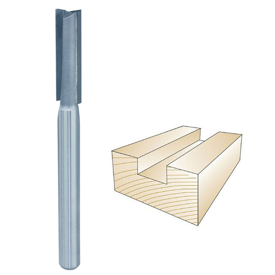Whiteside Straight Bit, 1/4 in. SH x 9/32 in. CD x 1 in. CL