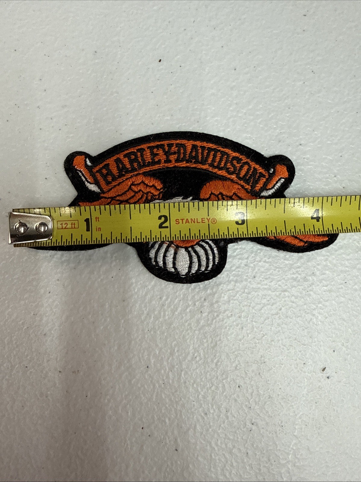 Authentic Vintage Harley-Davidson  small Orange Eagle Banner Emblem Patch