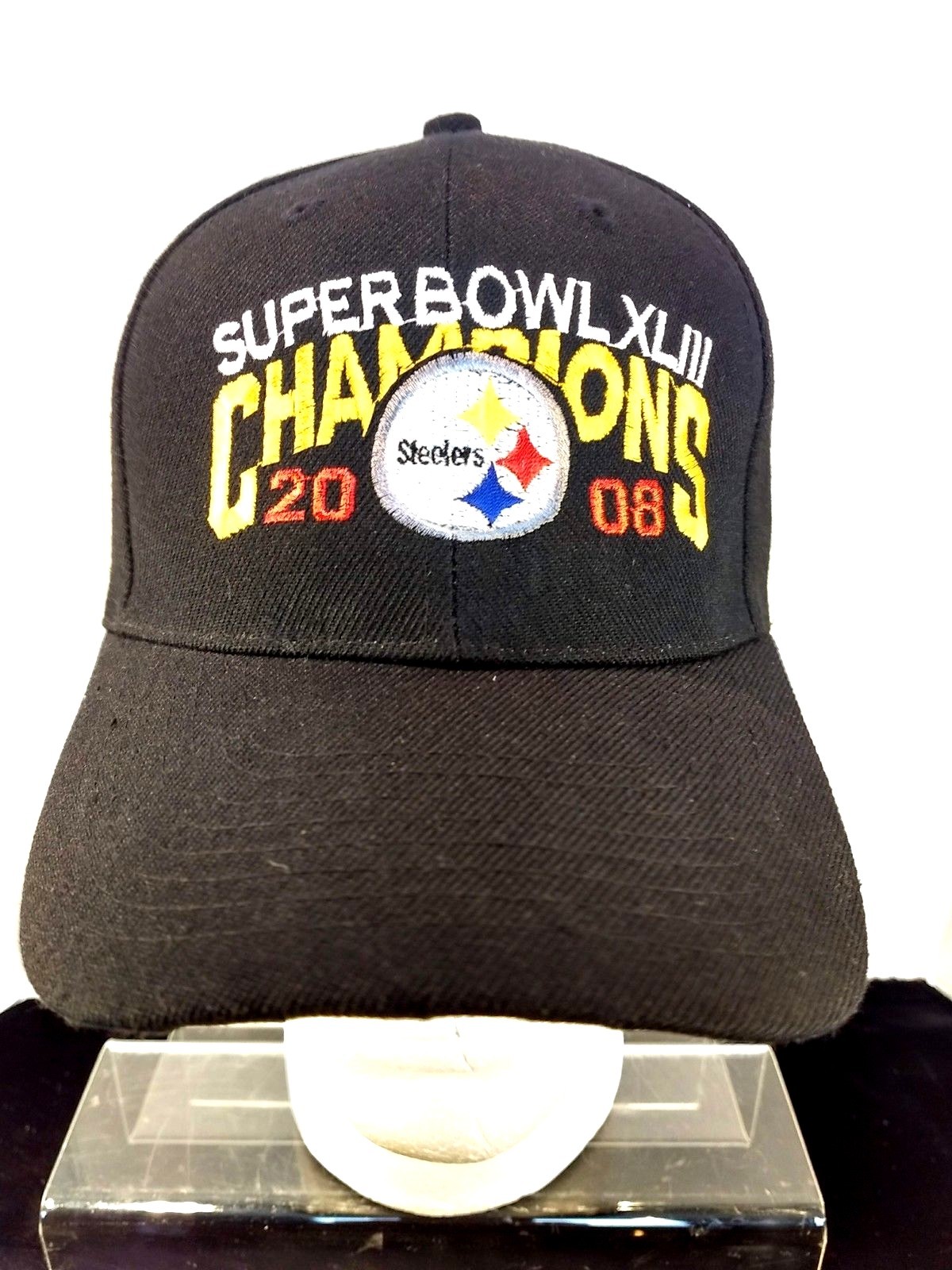 Super Bowl XLIII NFL Champions 2008 Steelers baseball hat/cap RARE New no tags