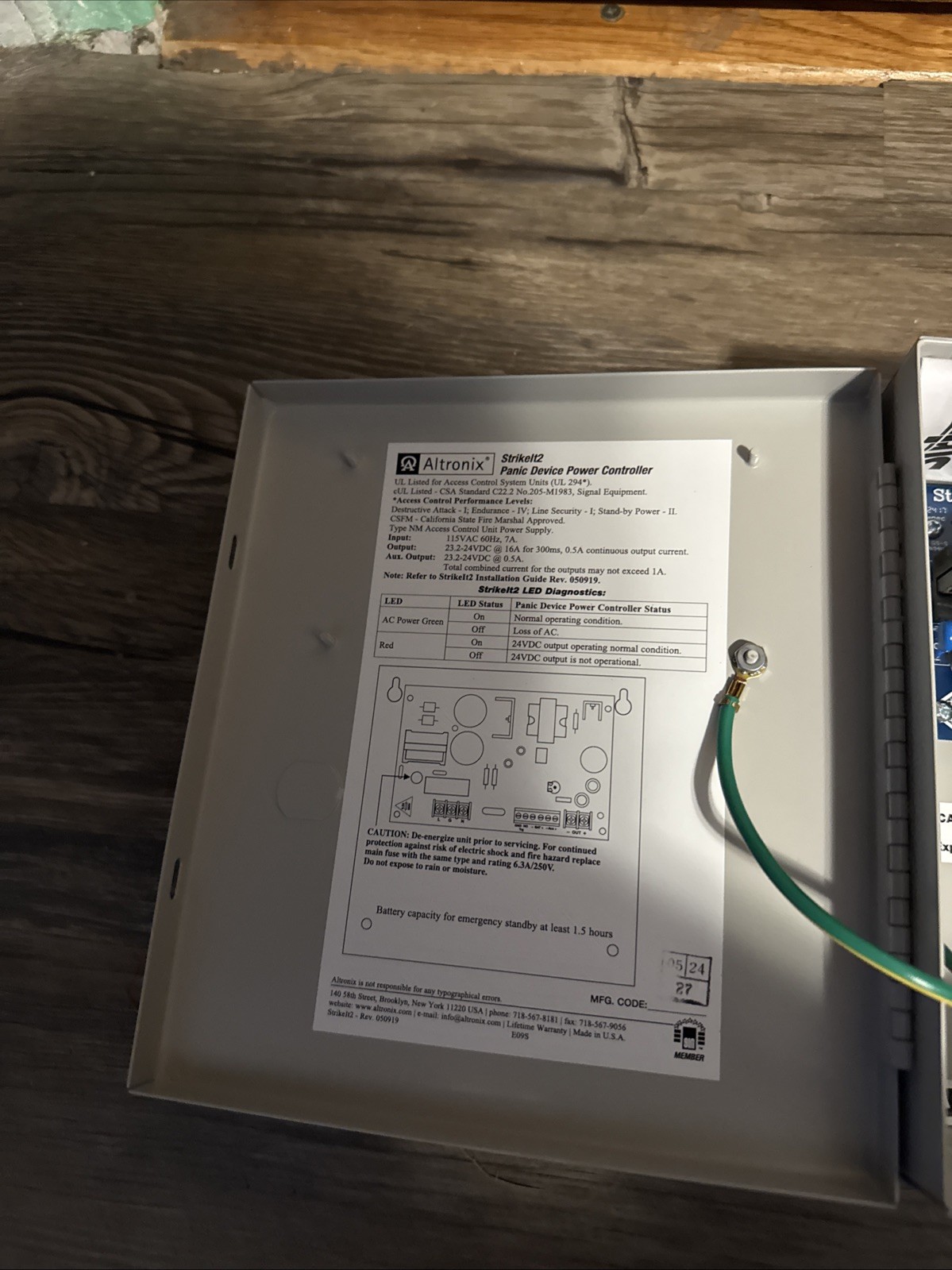 Altronix Strikeit2 Panic Hardware Device Power Controller PSEL 1500