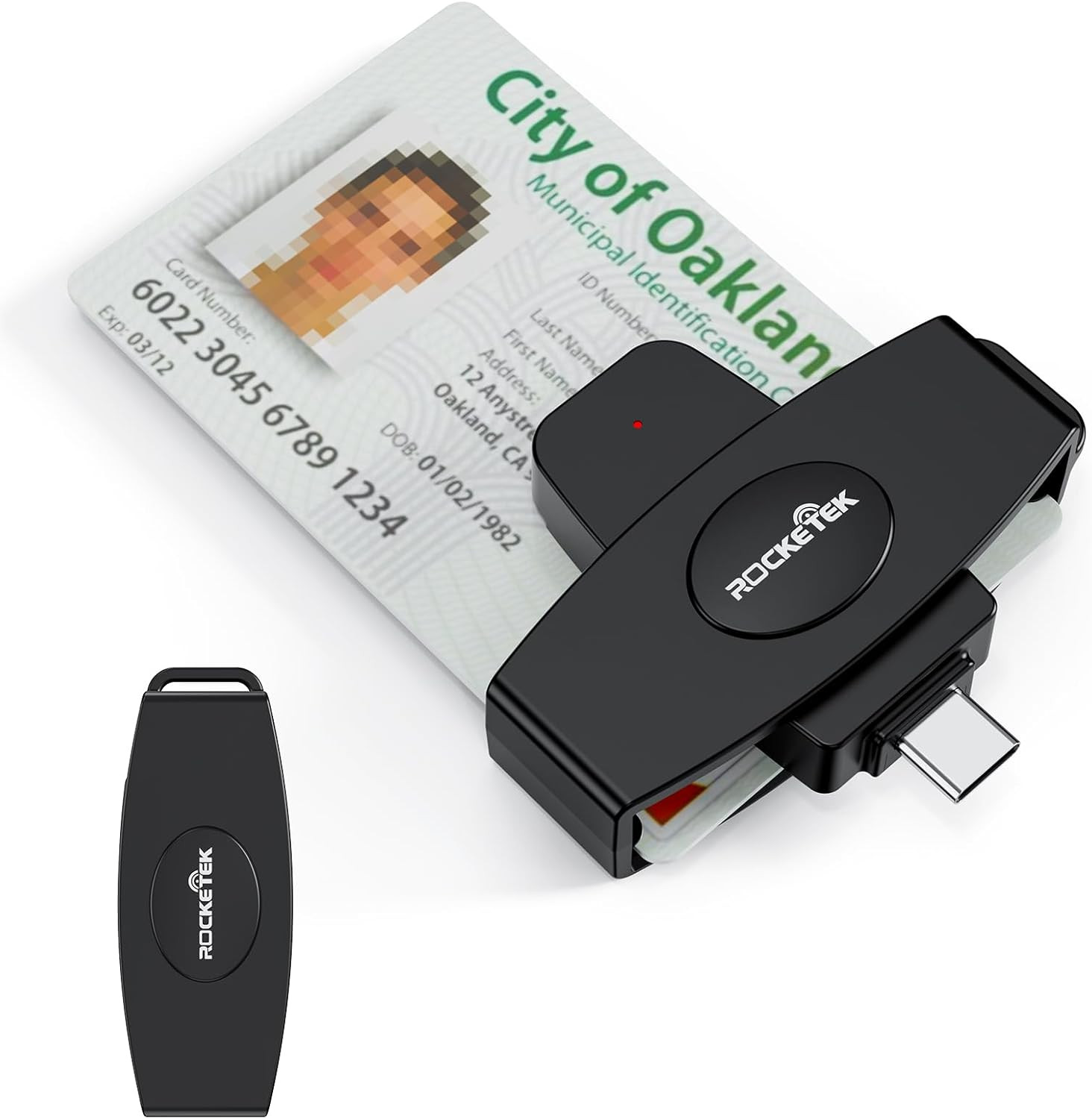 Type C CAC Reader, DOD Military USB C Common Access CAC Card Reader, Mini