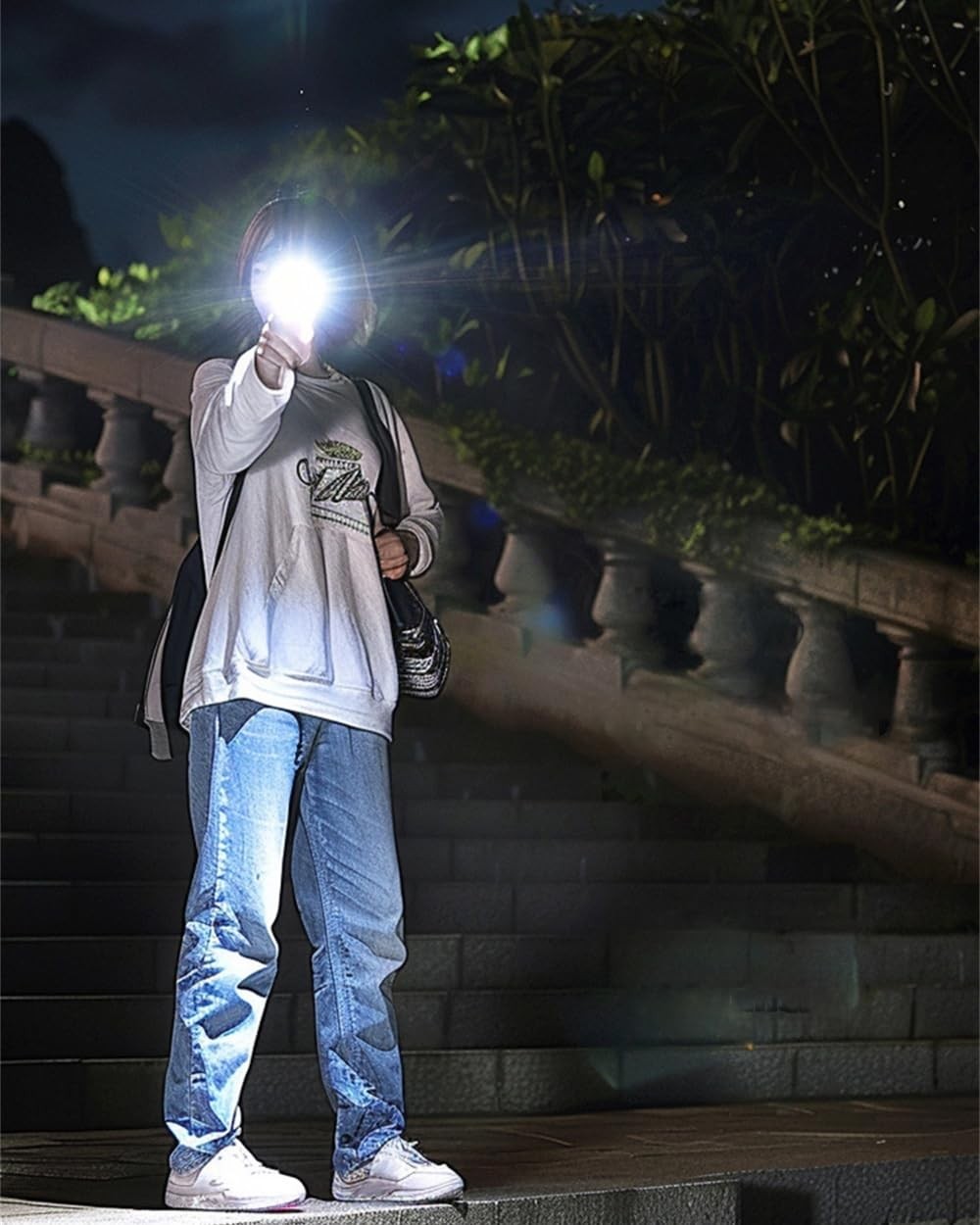 Annteneo Rechargeable EDC Flashlight with Sound Beeper, Portable Flat Pocket ...