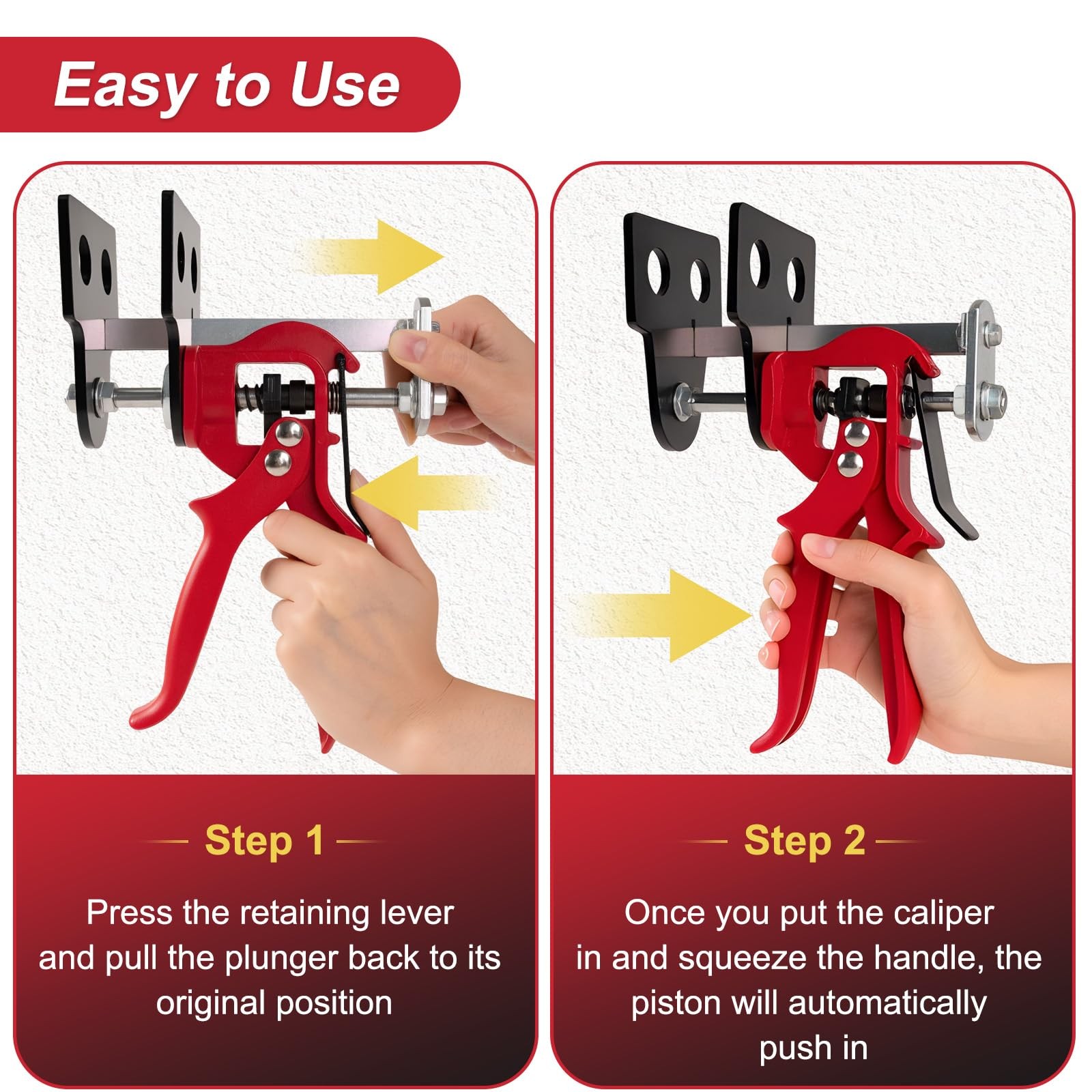 Cupbunny Brake Caliper Compression Tool, 4 Piston Tool for Red