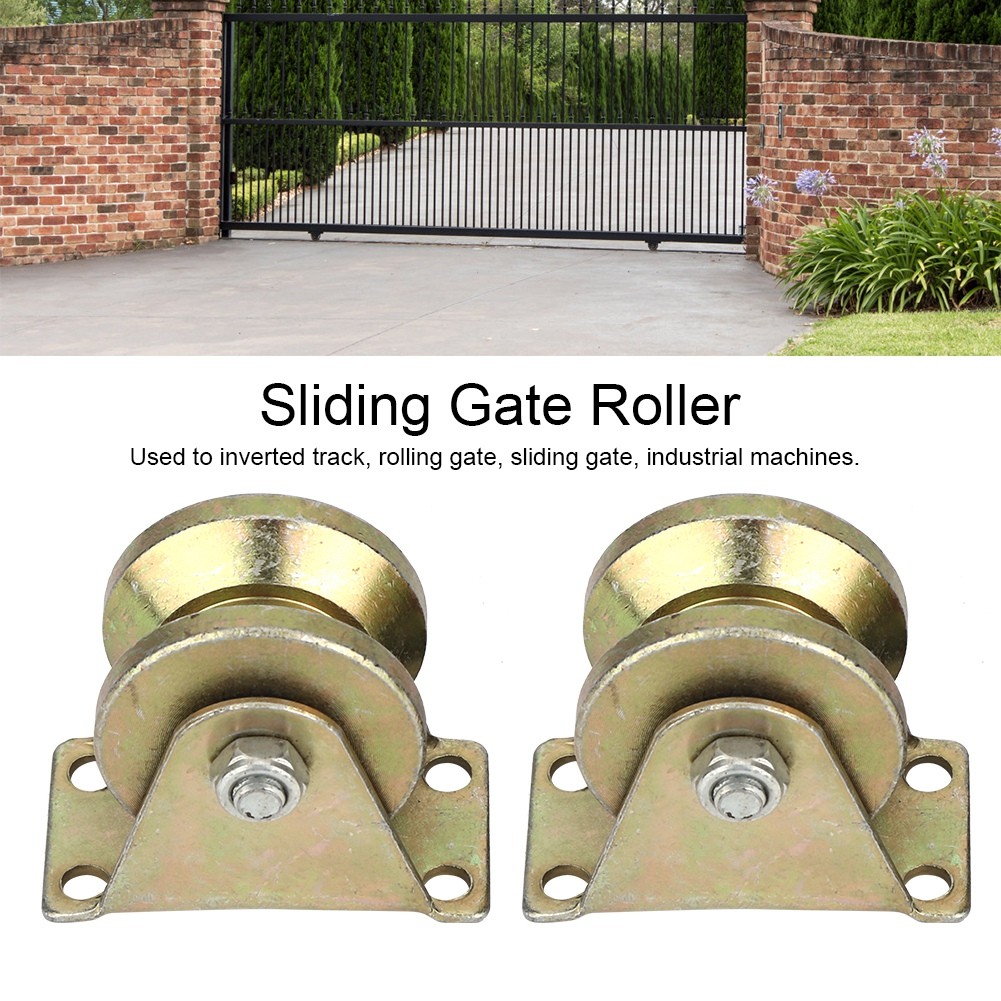 2PCS Sliding Gate Roller Replacement Smooth Operation For Various Gates