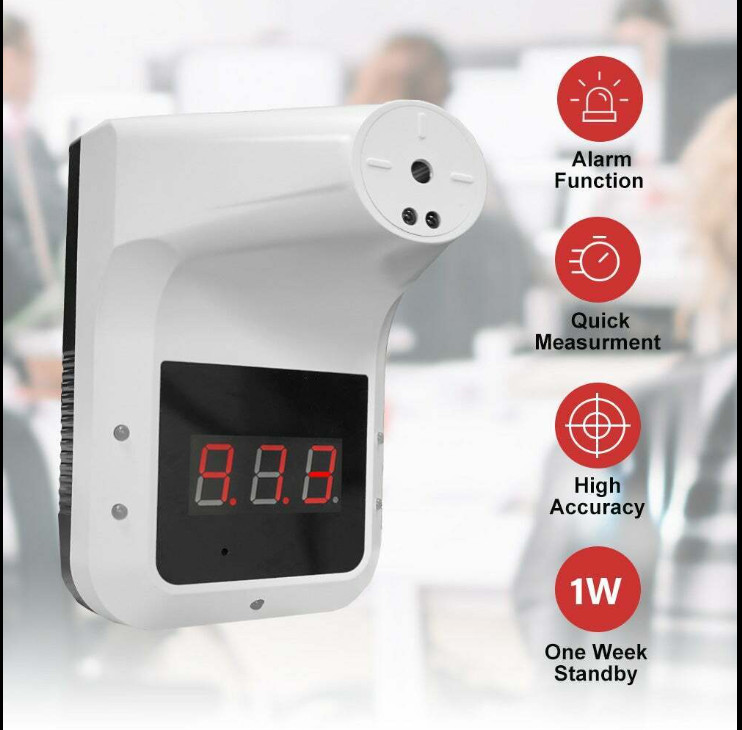 Gorilla Gadgets WMT5 Wall-Mounted Bluetooth Body Thermometer White