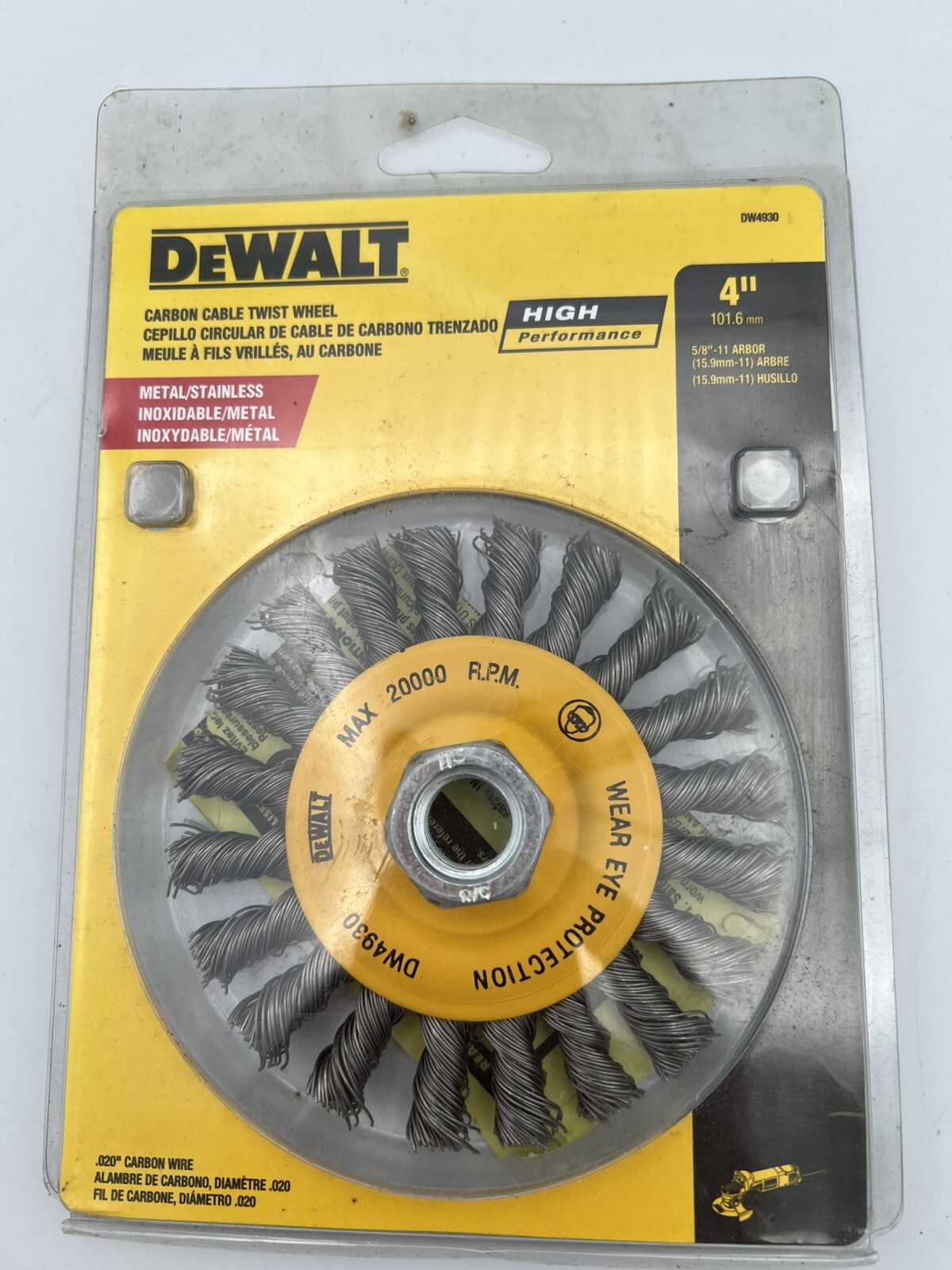 DeWALT DW4930 Carbon Cable Twist Wheel 4"