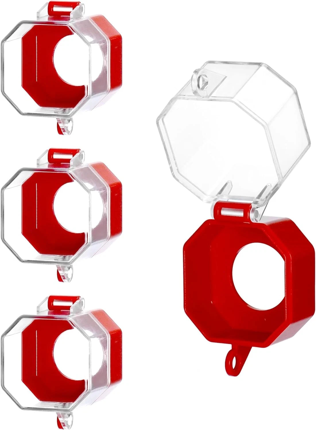 Emergency Stop Button Cover 4 Pack Clear Safety Switch Protector Lockout Devices
