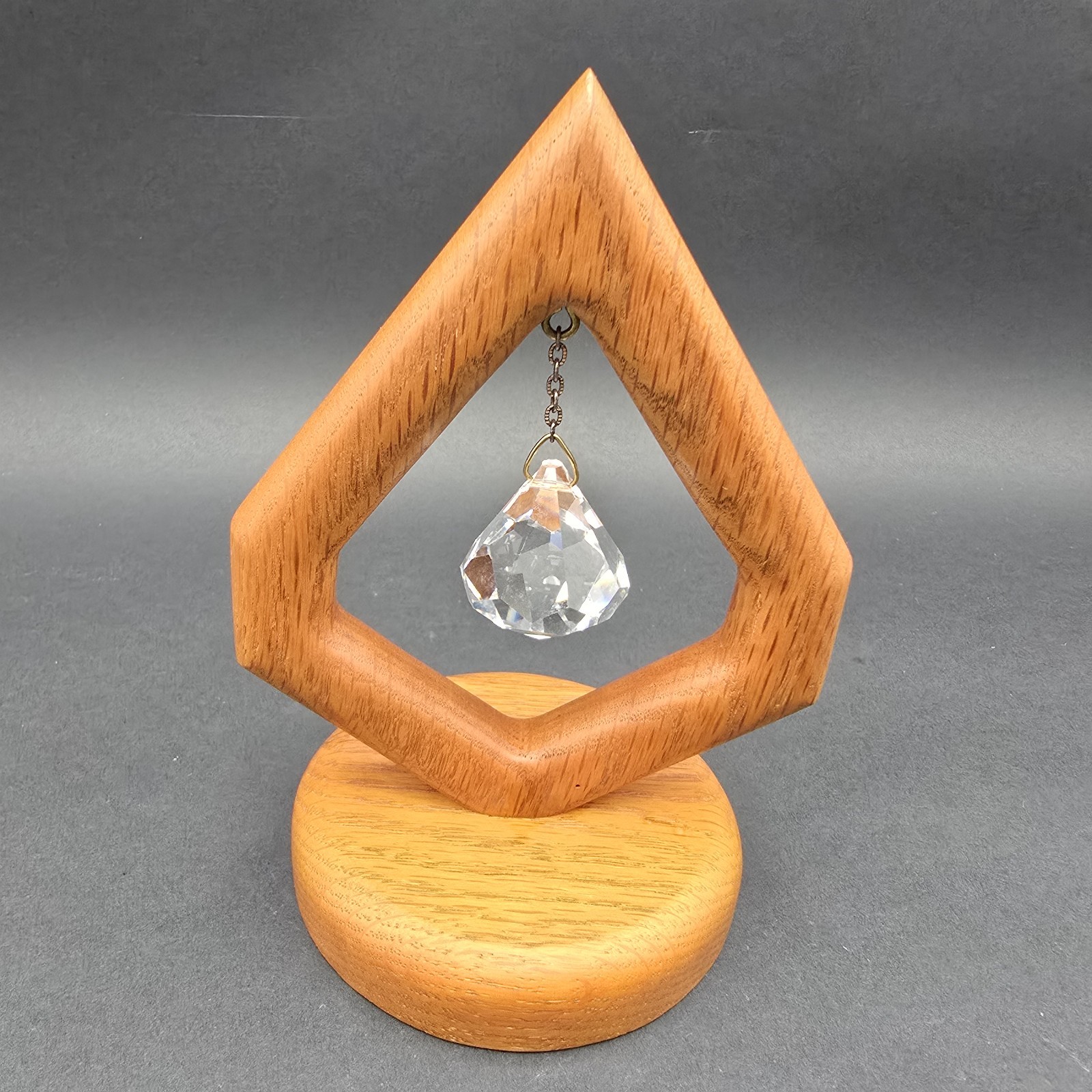 Wood And Crystal Pedant Suncatcher Ashton Originals Handmade 6.5"