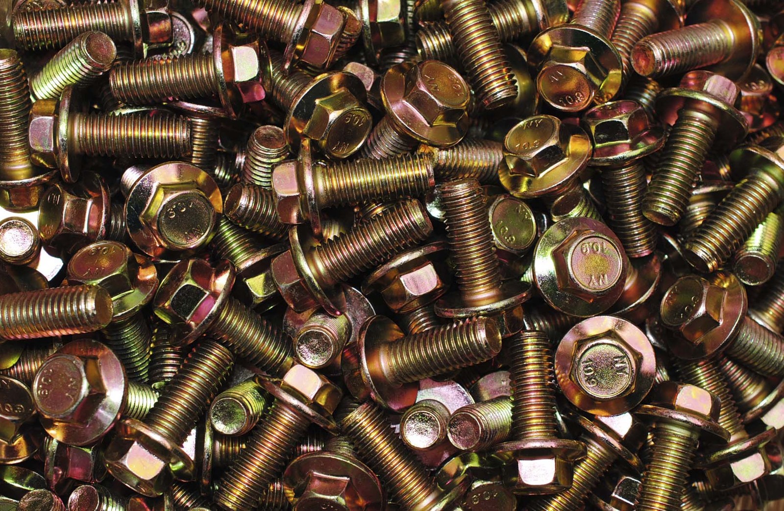 (50) Metric Hex Flange Bolt M12-1.75 x 30 Yellow Zinc Class 10.9 Cap Screw 12mm