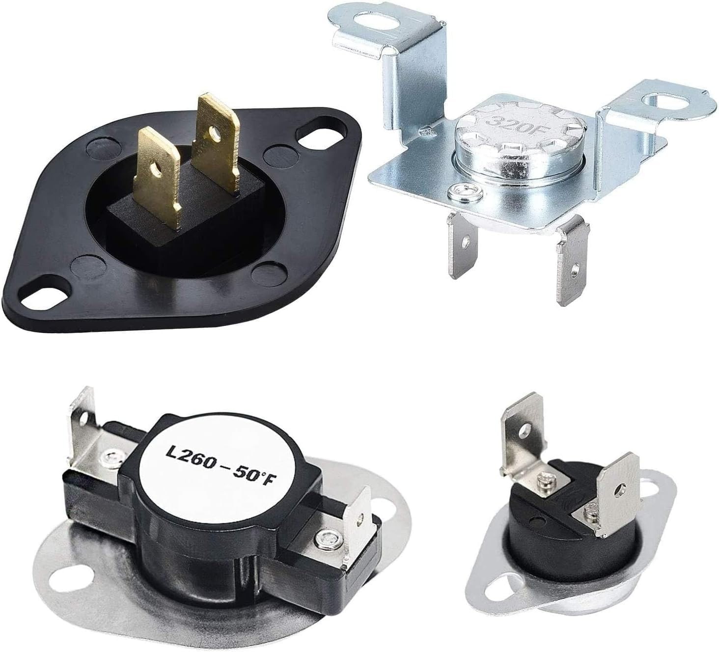 DC47-00016A Thermal Fuse & DC96-00887A DC96-00887C Thermostat & Black