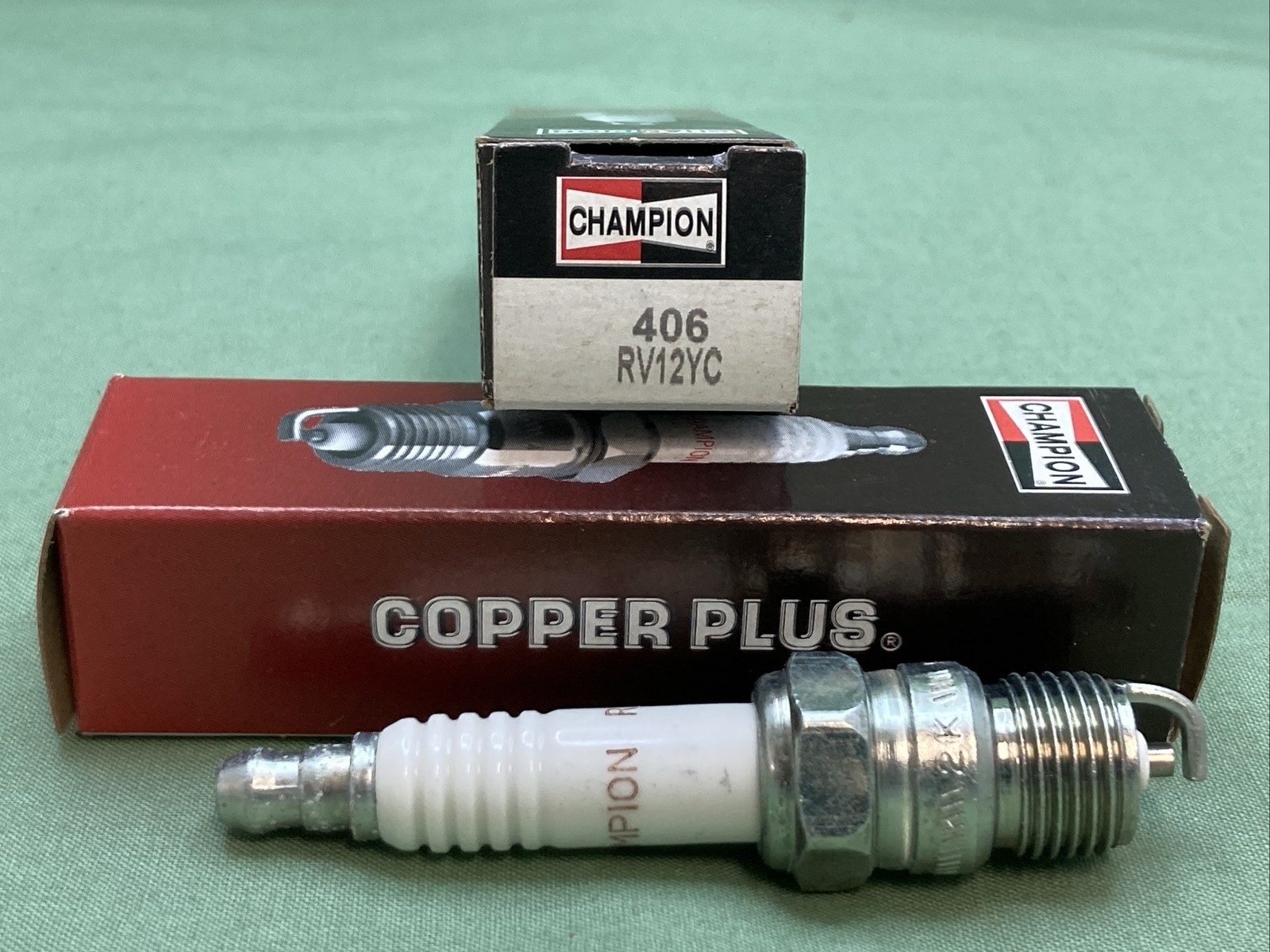 QTY 2 NEW CHAMPION 406 RV12YC COPPER PLUS SPARK PLUG
