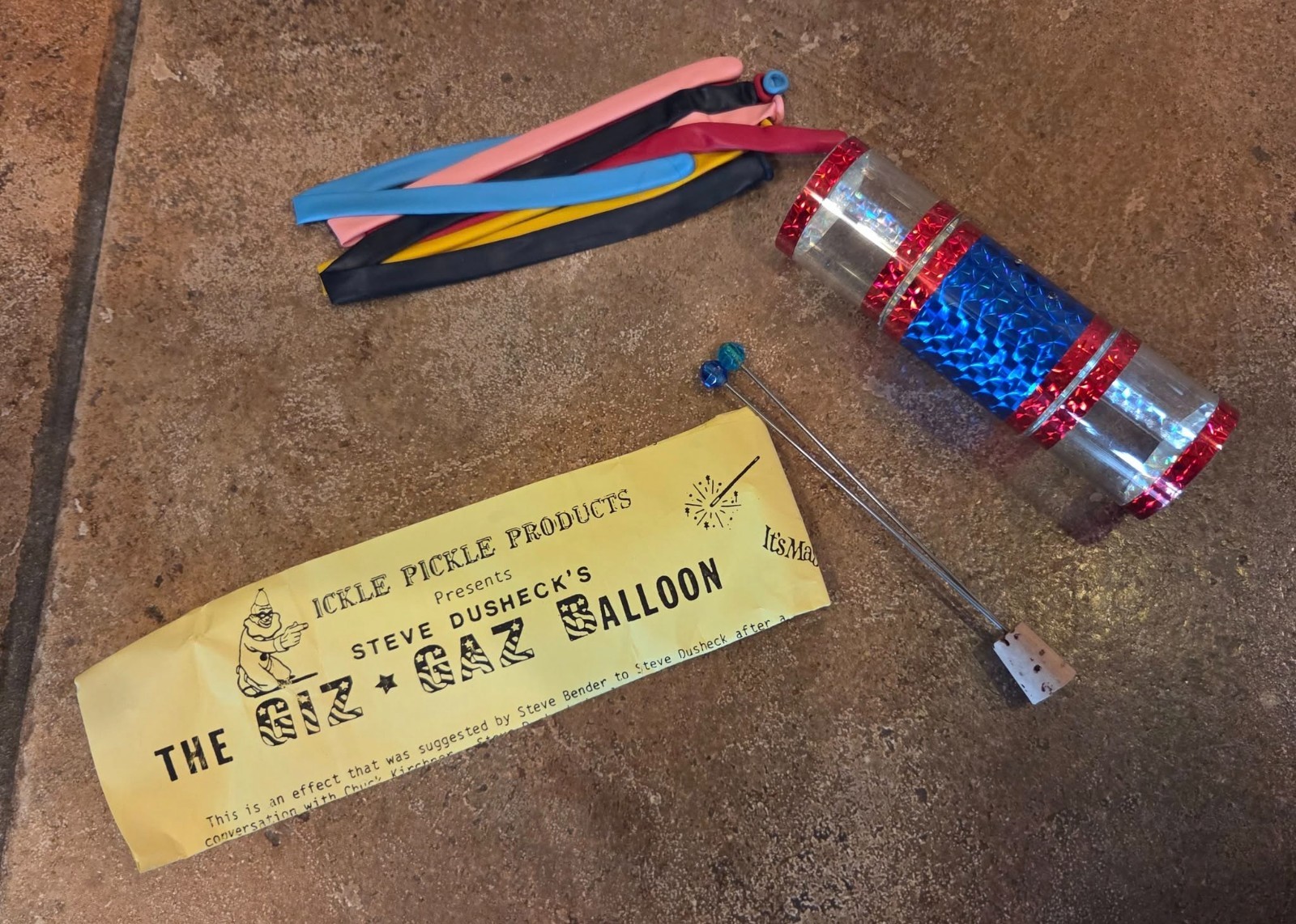 Giz Gaz Balloon by Steve Dusheck and Ickle Pickle Magic Mentalism Tricks