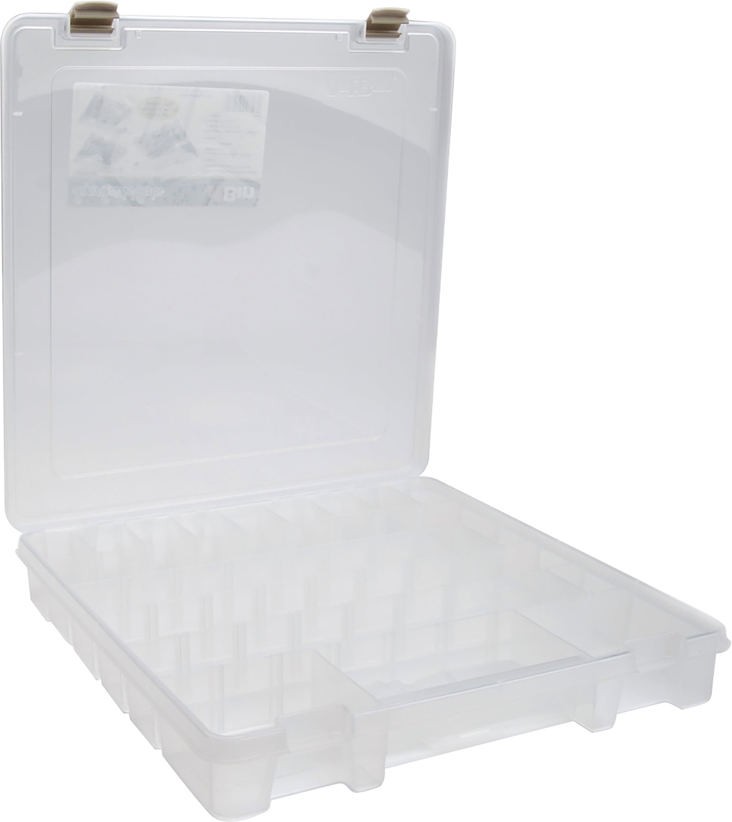 8 Fixed Dividers, 20 Removable Dividers, Clear, Scrapbook Storage Case, 1Piece