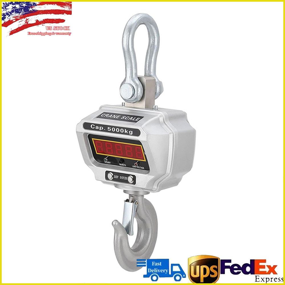 Heavy Duty Digital Crane Scale, 11000lbs/5T, Industrial Hanging Scale w/ Remote