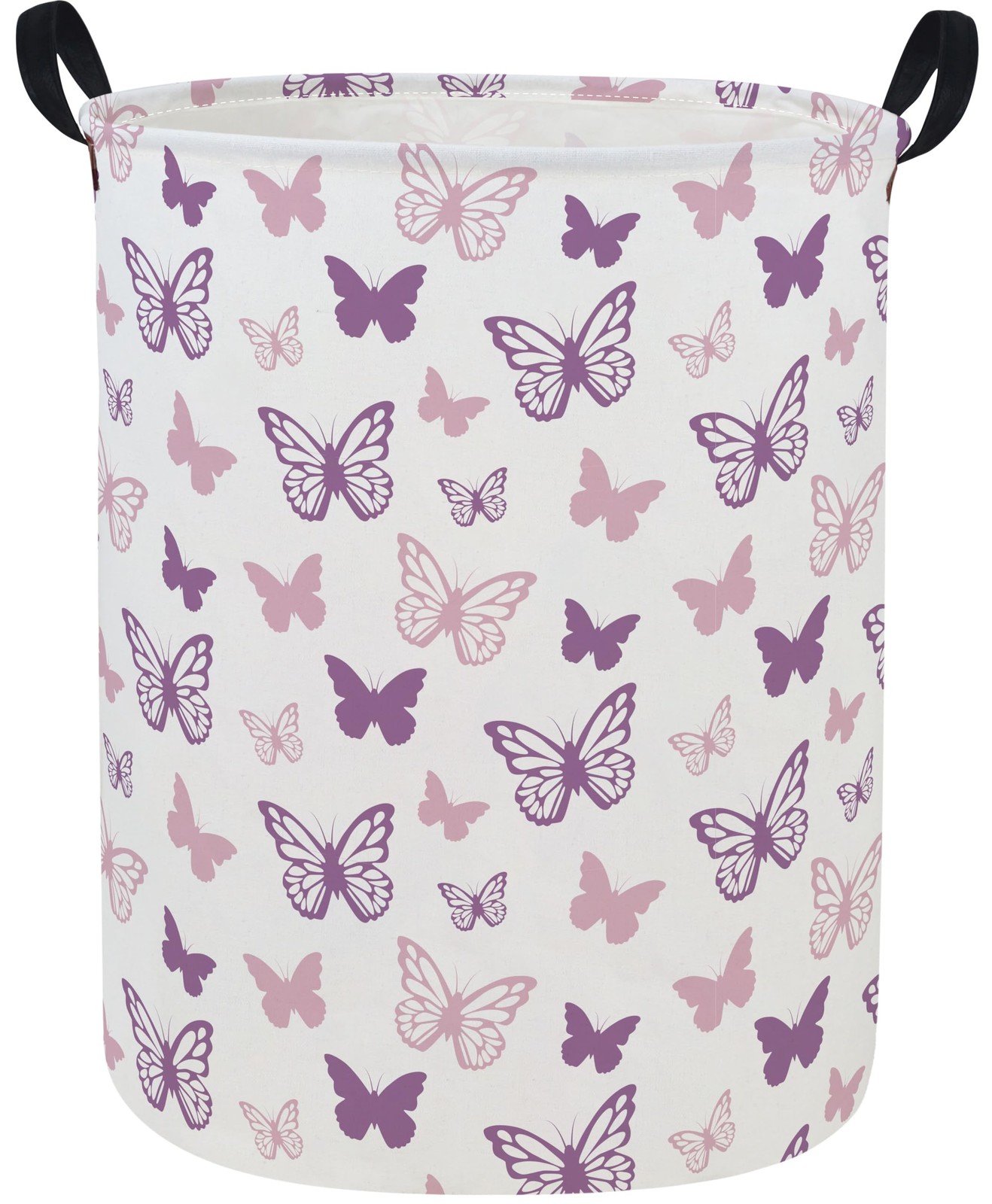 ESSME Butterfly Laundry Basket,Kids Hamper Collapsible Canvas Waterproof Stor...