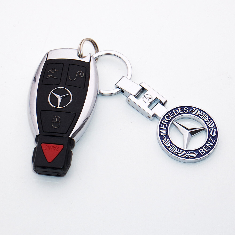3D For Mercedes-Benz AMG Sport Logo Alloy Car Home Keychain Ring Decoration Gift
