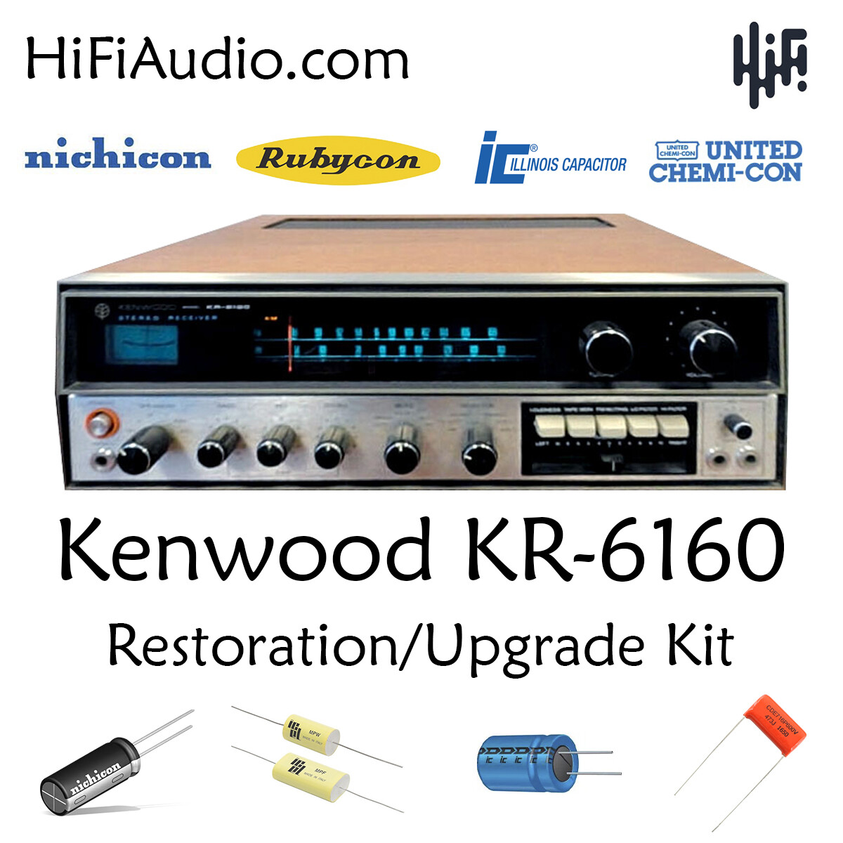 Kenwood KR-6160 rebuild restoration recap service kit repair filter capacitor
