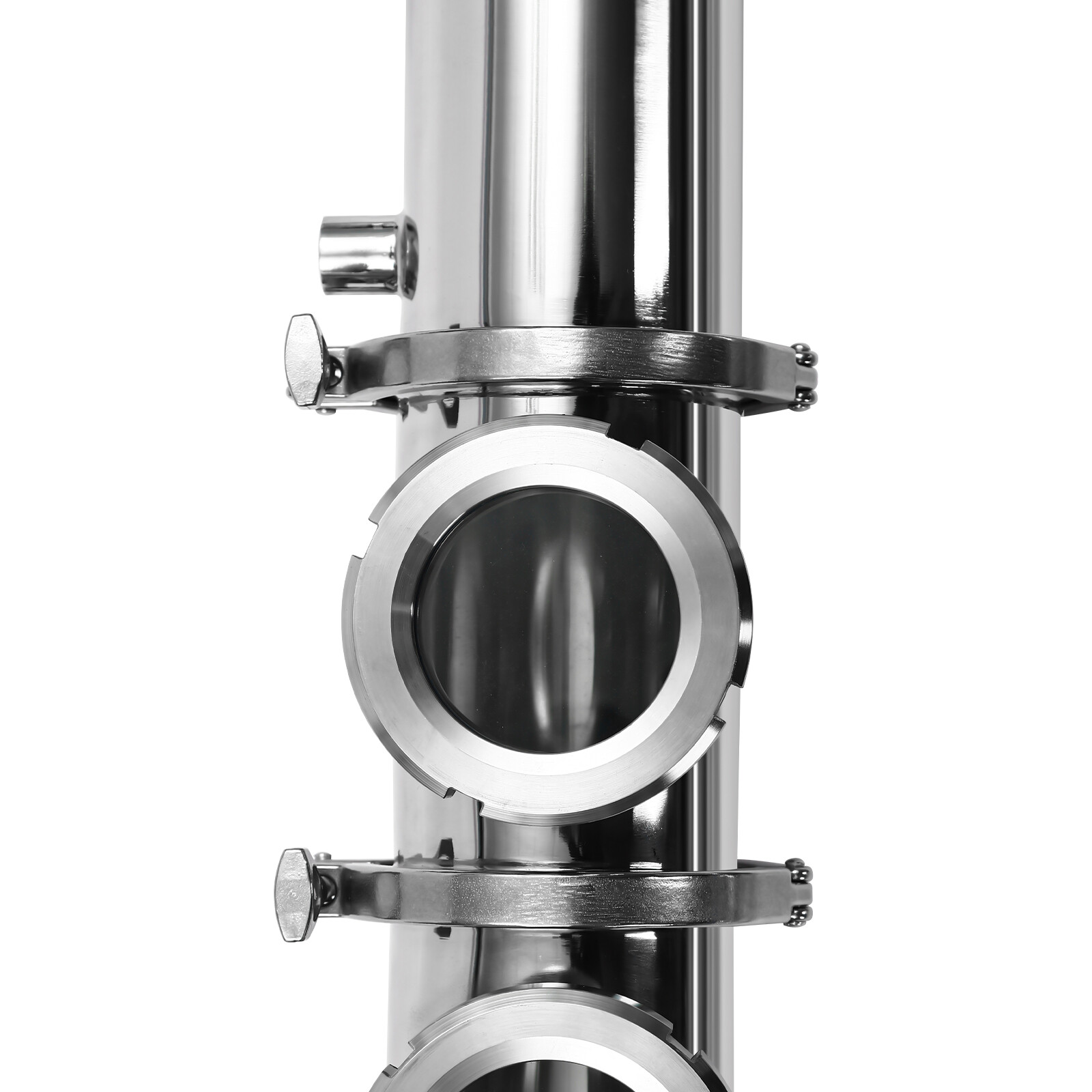 4" 4 Plate Stainless Moonshine Flute Still Column with Copper Bubble Plates