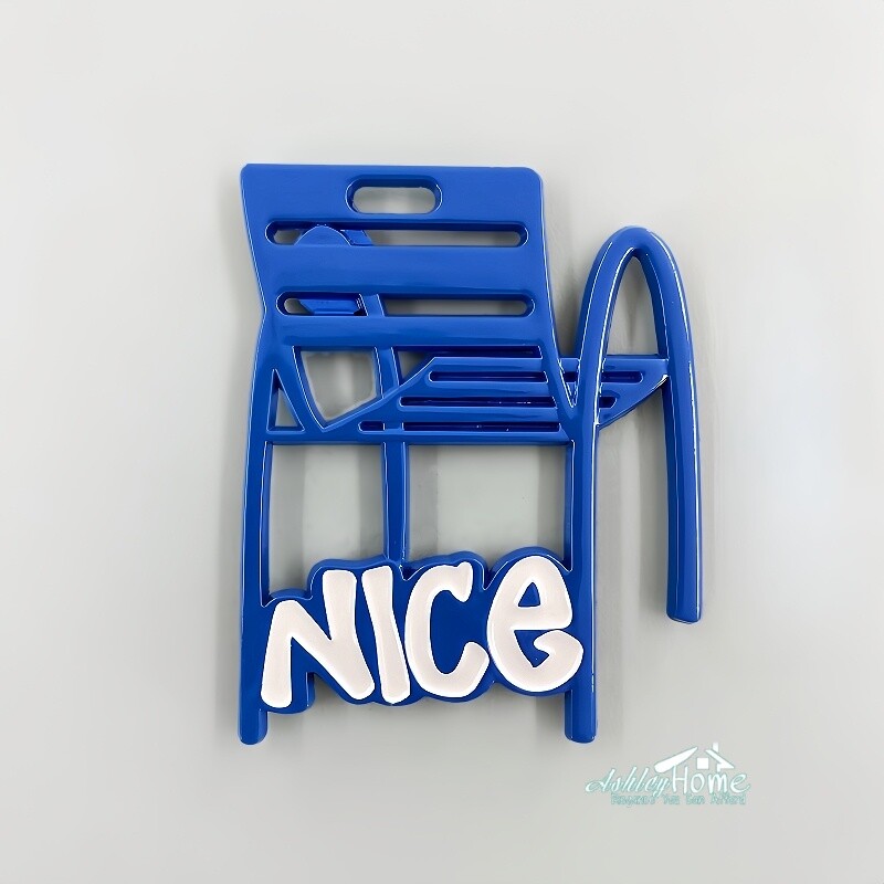 France NICE Tourist Souvenir Beach Chair 3D Metal Refrigerator Fridge Magnet