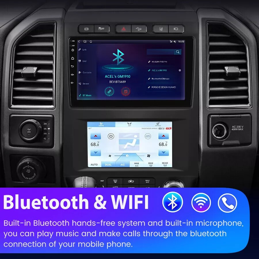 9'' Car Stereo Radio Auto Android Carplay Navi 4+64GB For Ford F150 2015-2021
