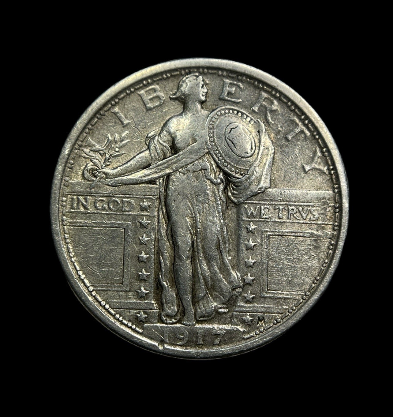 1917 Type 1 Standing Liberty Quarter XF - 71042