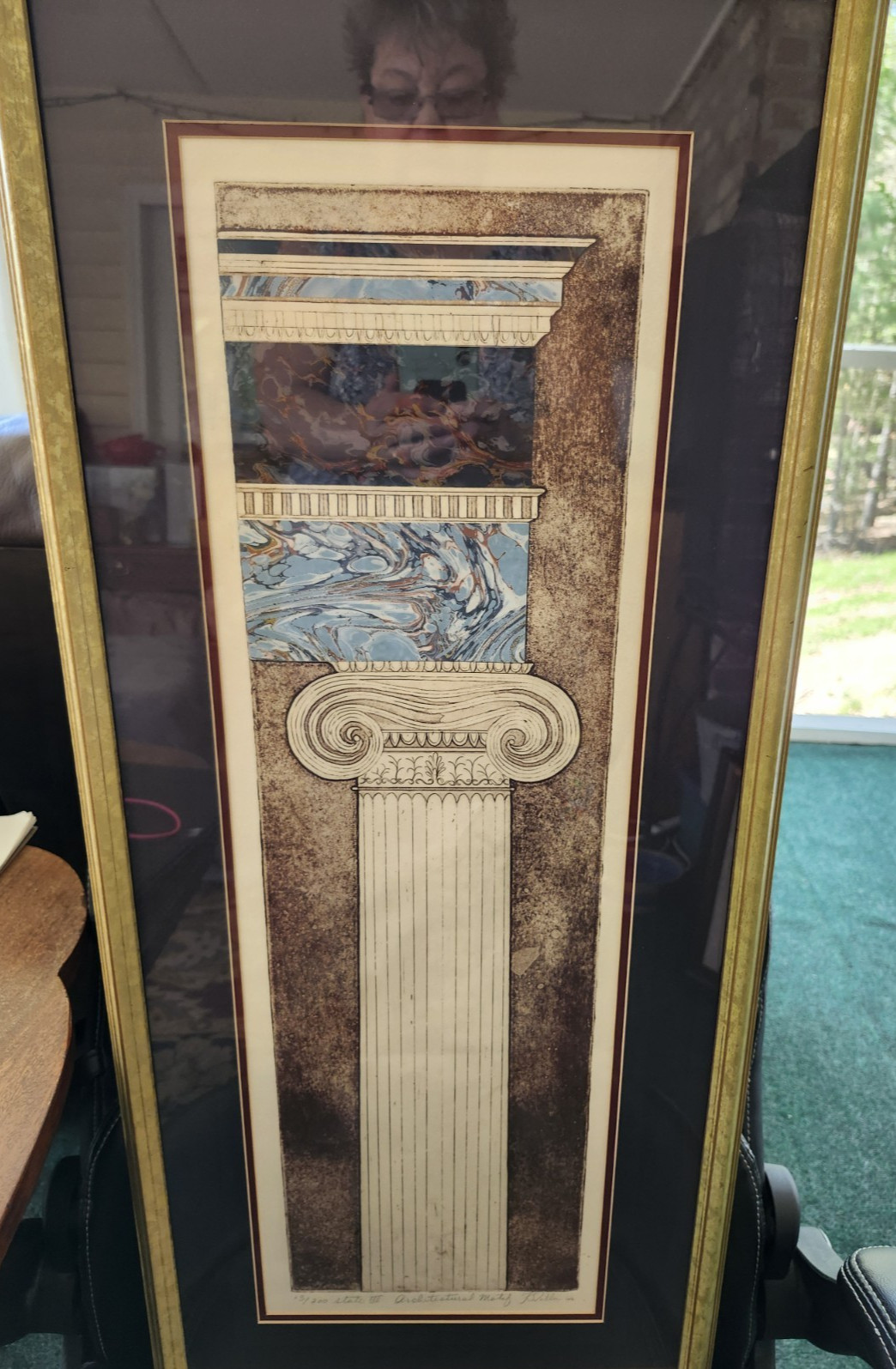 Frances Vella State III Architecture Tracery Mixed Media Signed Numbered 13/200