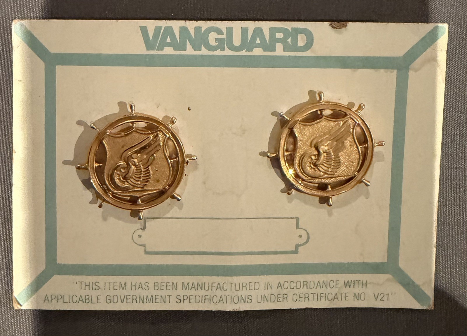 MILITARY INSIGNIA BRAND NEW METAL SET OF 2 TRANSPORTATION CORPS COMMISSIONED PE