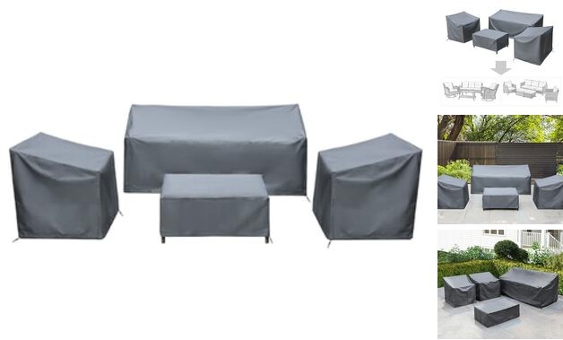 Patio Furniture Covers,Outdoor Furniture Cover Waterproof,Patio XX-Large Grey