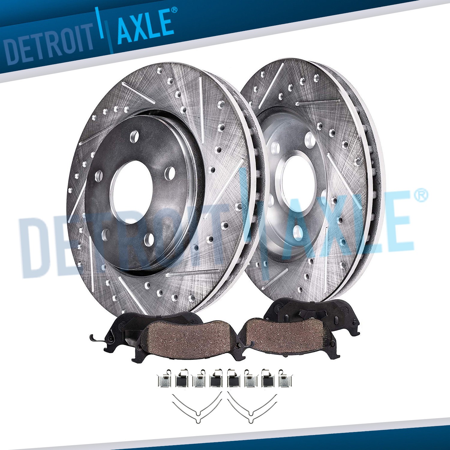 Front Drilled Rotors Ceramic Brake Pads for 1992 1993 1994 1995-01 Toyota Camry
