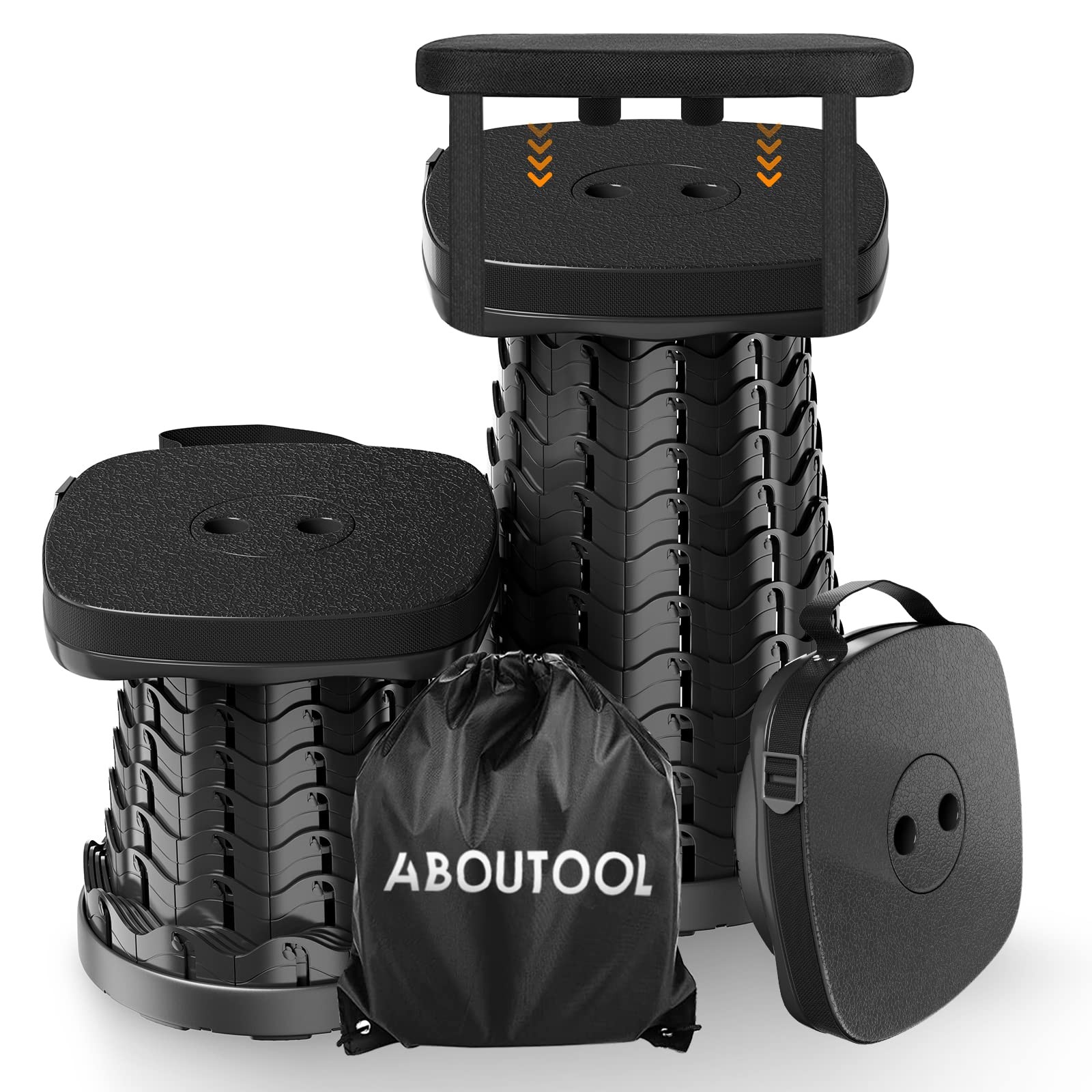 Collapsible Stool with Soft Removable Cushion & Waterproof Carry Bag - Lightw...