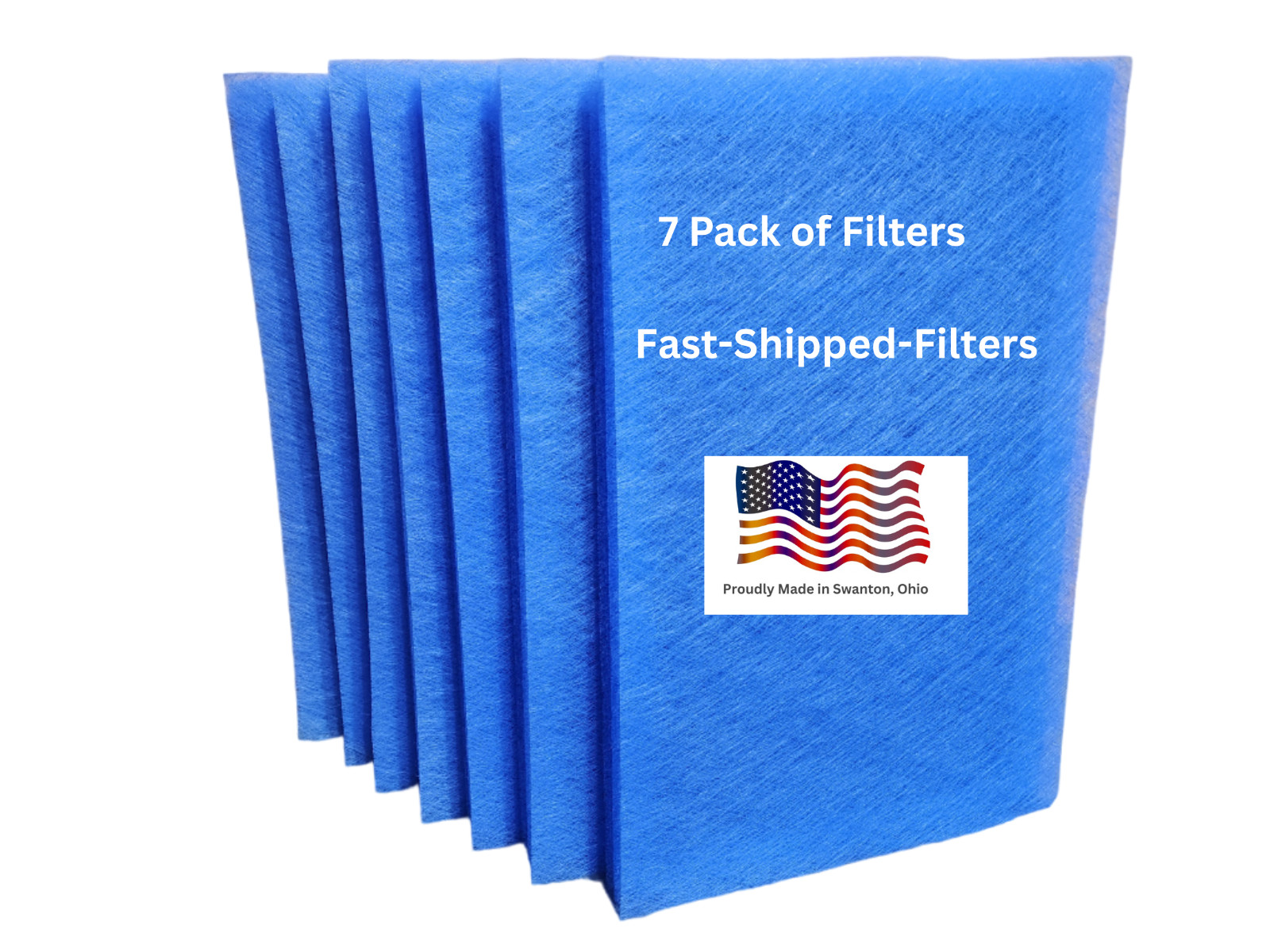 Fast-Shipped-Filters 7 pack Filters Designed to Fit StratosAire air cleaner Blue