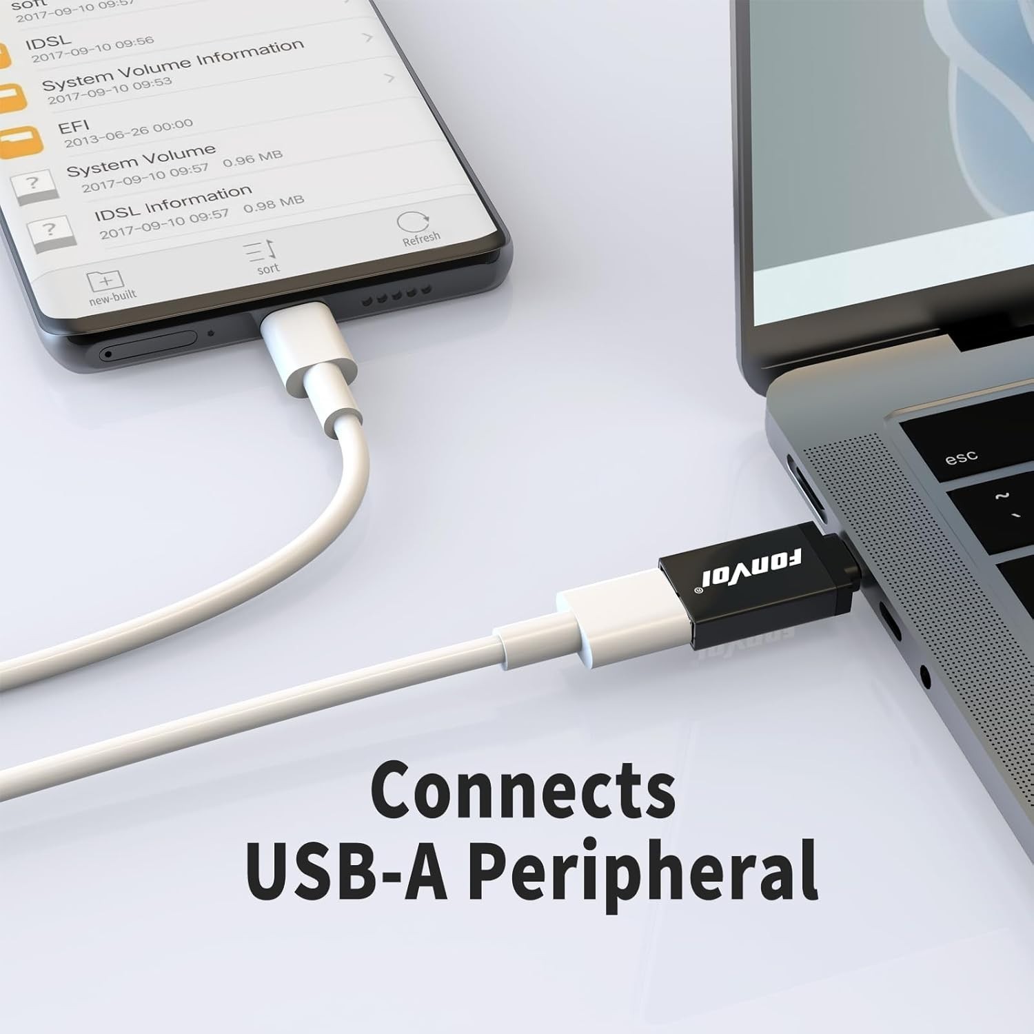 Ultra-Compact USB Type C to USB 3.0 Adapters (4-Pack) - Effortless Data Transfer