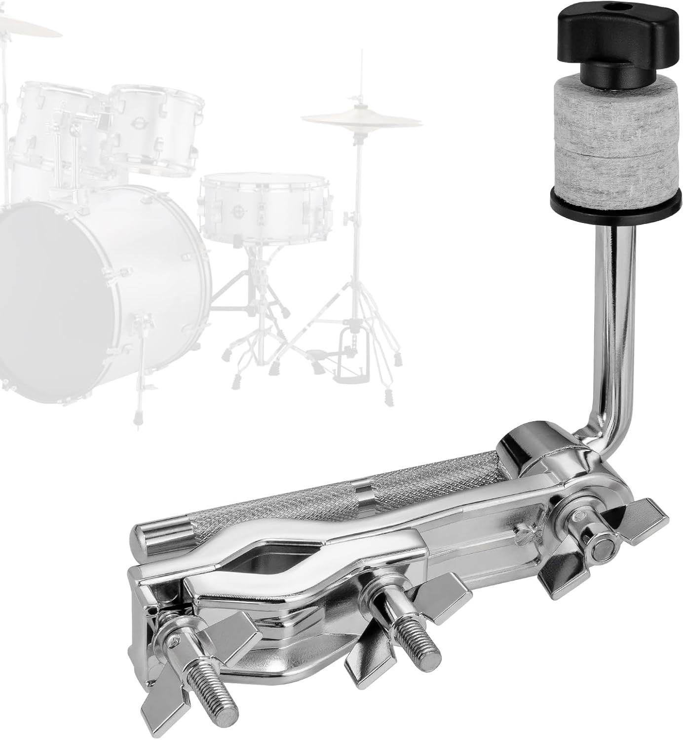 Cymbal Arm Cymbal Boom Holder with Clamp, Cymbal Boom Arm with Ratchet Handle &