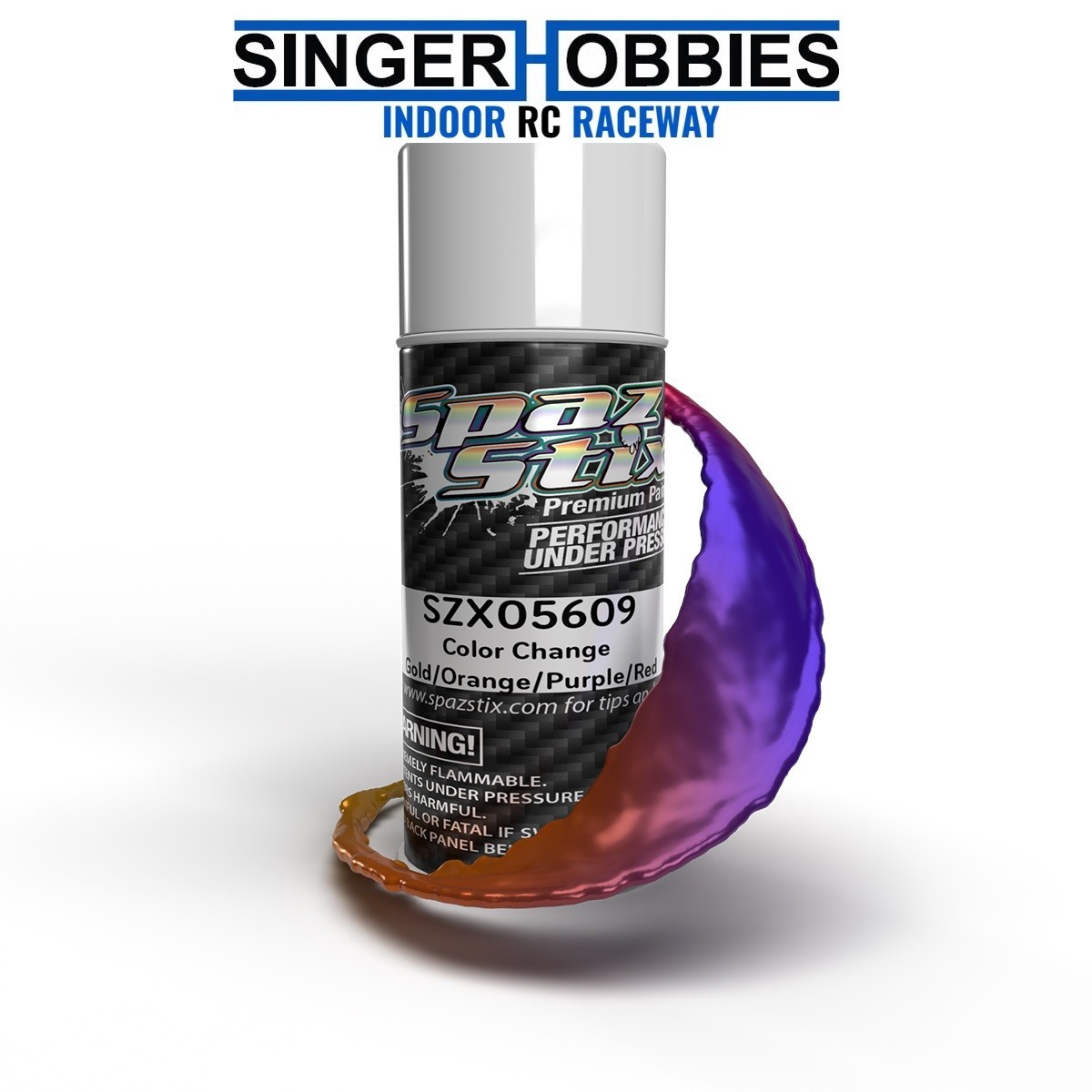 SPAZ STIX SZX05609 Color Change Aerosol Paint, Gold/Orange/Purple/Red, 3.5oz Can