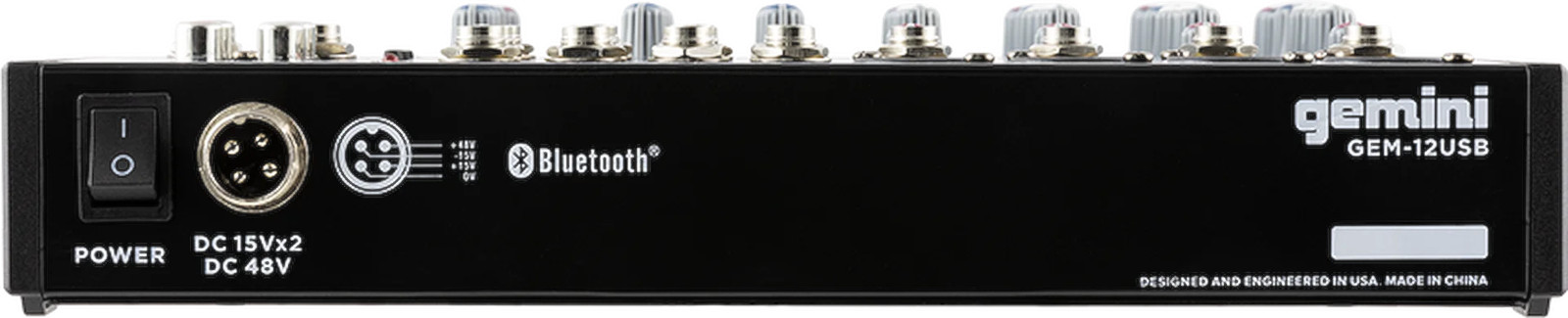 GEM-12USB: COMPACT 12 CHANNEL BLUETOOTH MIXER