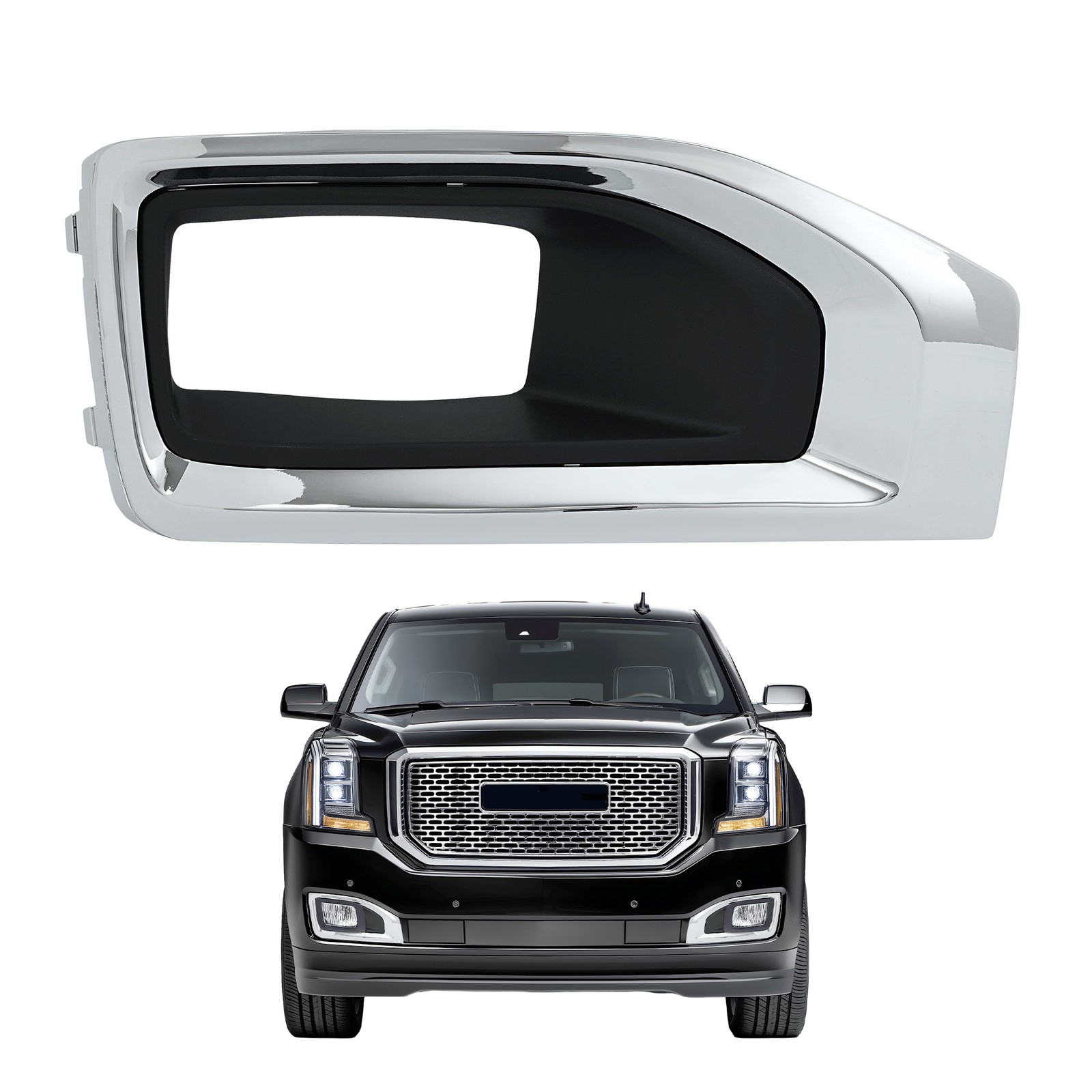 Passenger Side RH Chrome Fog Light Cover For GMC Yukon XL 2015-2020 #GM1039187