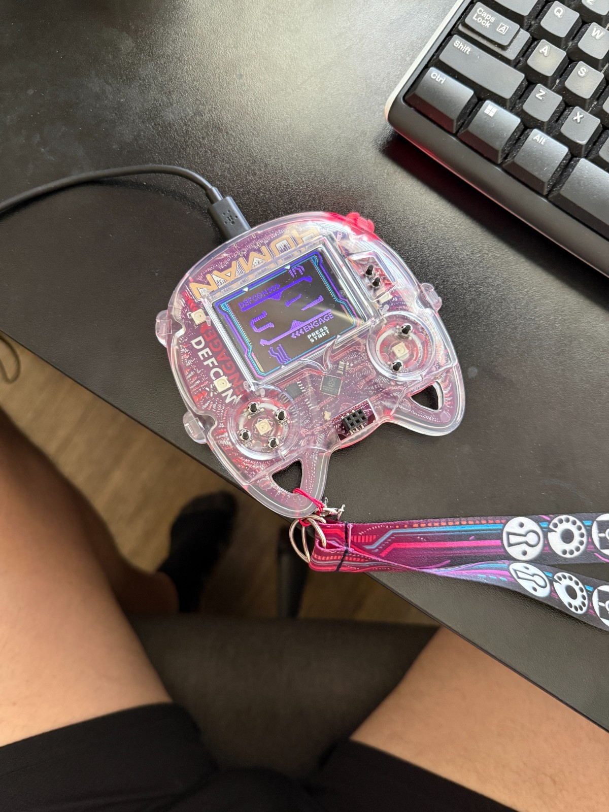 DEF CON 32 Human Badge Cat PCB Powers On Battery w/ Lanyard Tested Raspberry PI