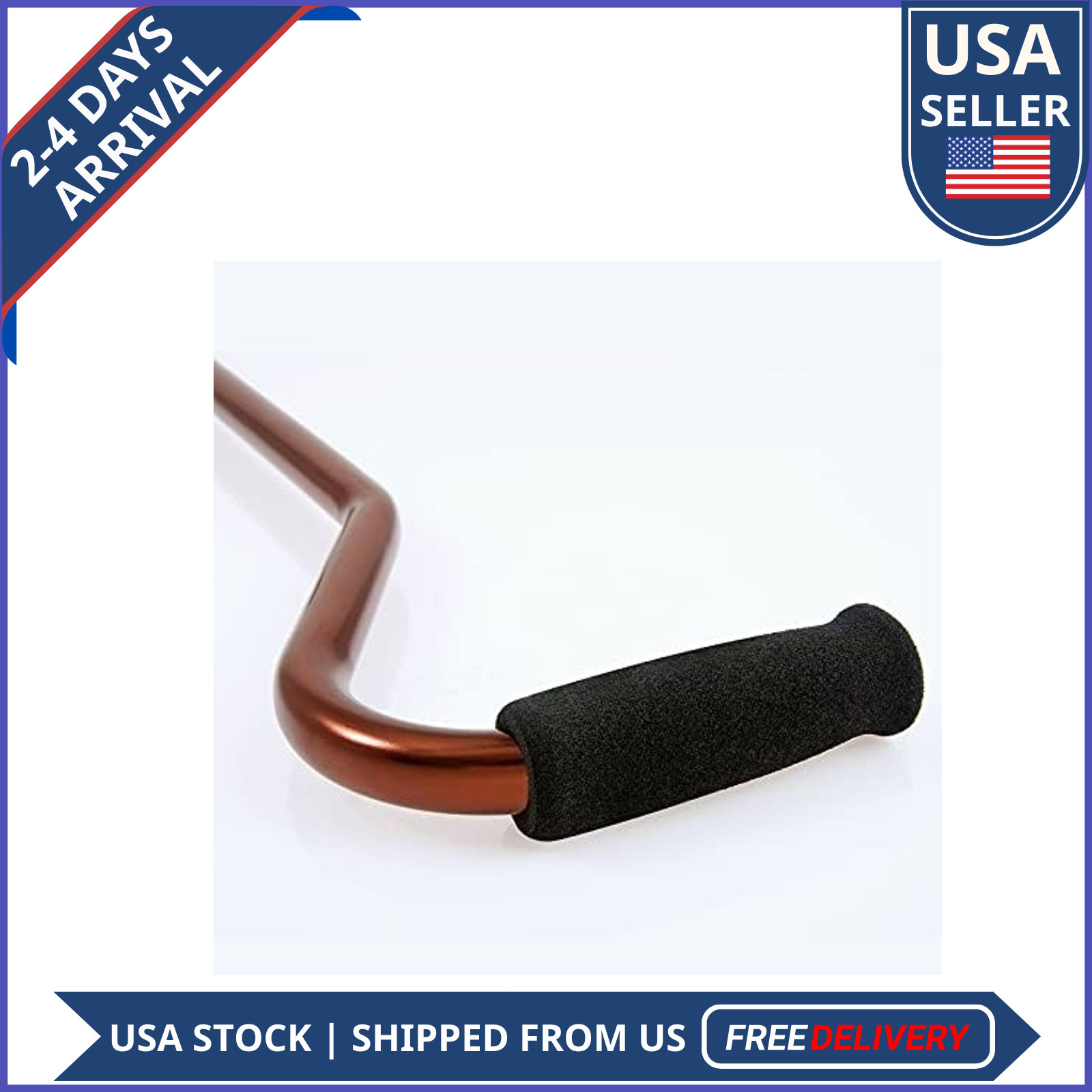 Foam Cane Handle Grip Black Bicycle Walking Cane Replacement Handle 4.5"