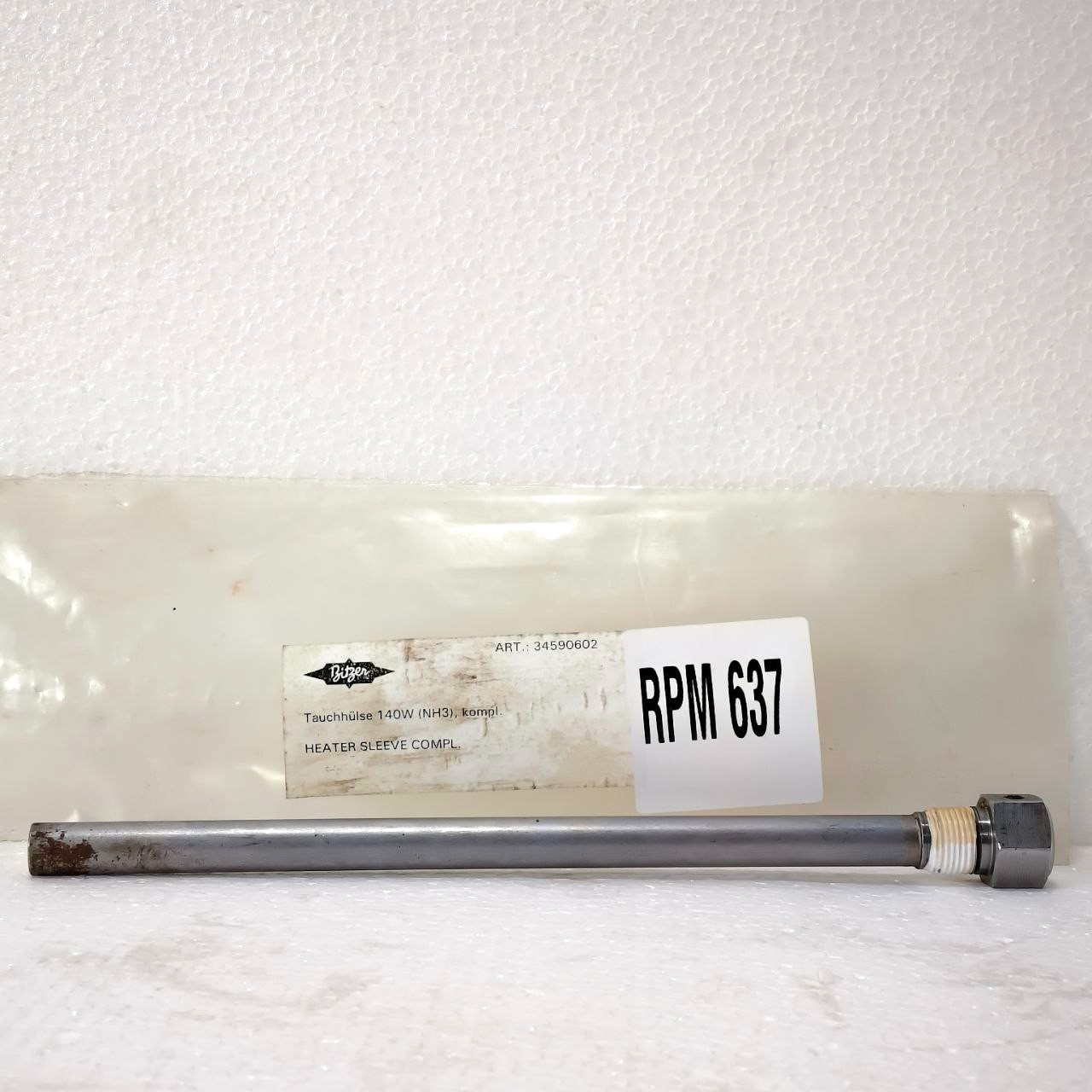 BITZER 34590602 HEATER SLEEVE COMPL. TAUCHHÜLSE 140W (NH3) FOR COMPRESSORS