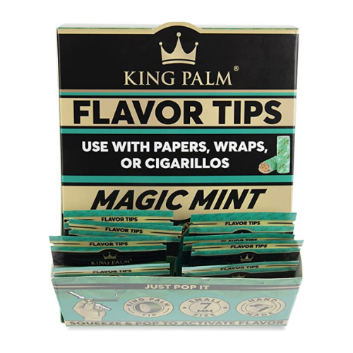 King Palm | Flavored Filter Tips | Magic Mint | 50 Pack X 2 = 100 Rolling Tips