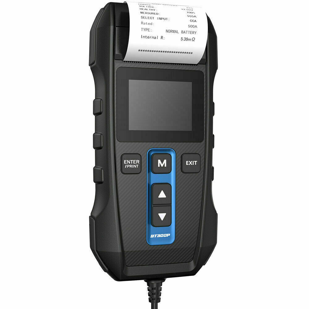 TOPDON BT300P 12V Battery Tester Analyzer for Car Heavy Duty Truck with Printe