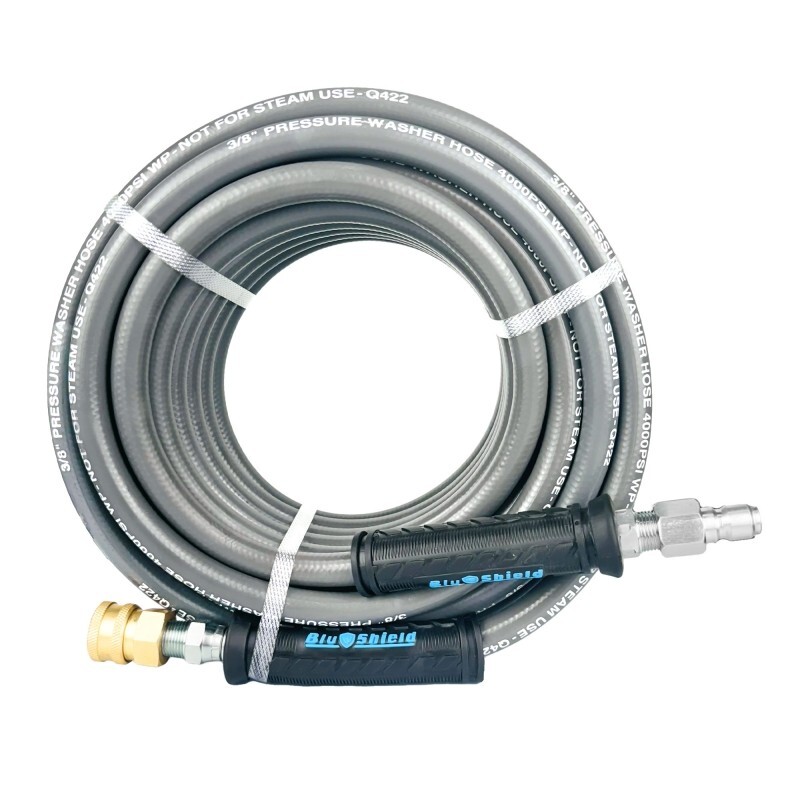 BluShield 50' x 3/8 4000 PSI Pressure Washer Hose w/QC