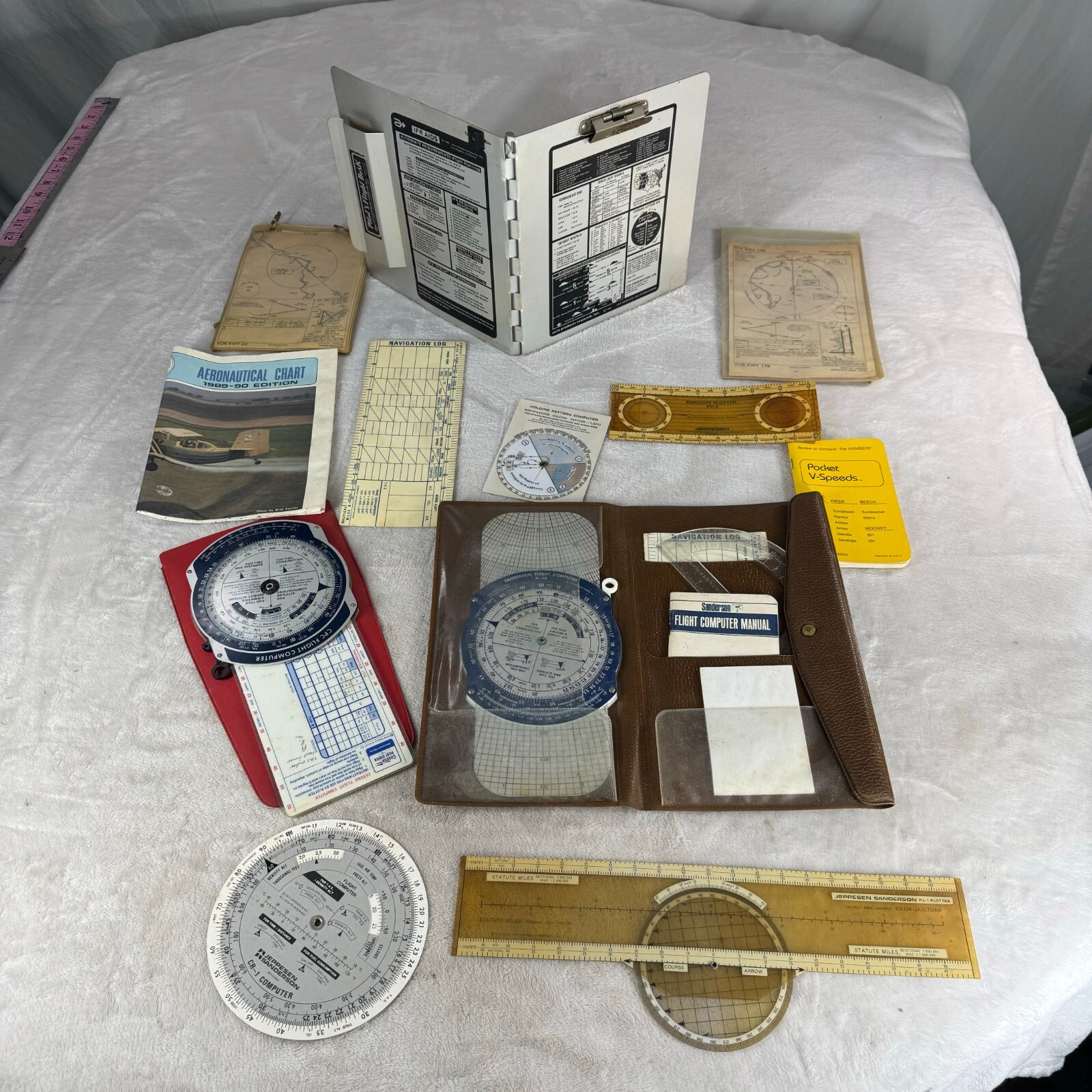 Lot of Pilot Tools - Flight Computers CPC / Sanderson SC-3A, CR-1 / Plotters...