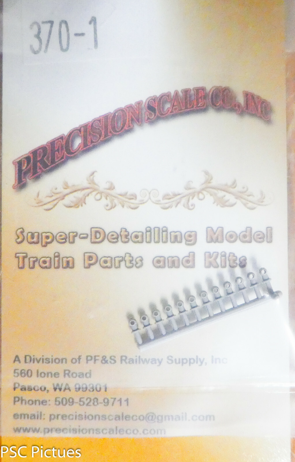 Precision Scale HO #370.1 Stanchions, Handrail, Machined & Drilled Style(12