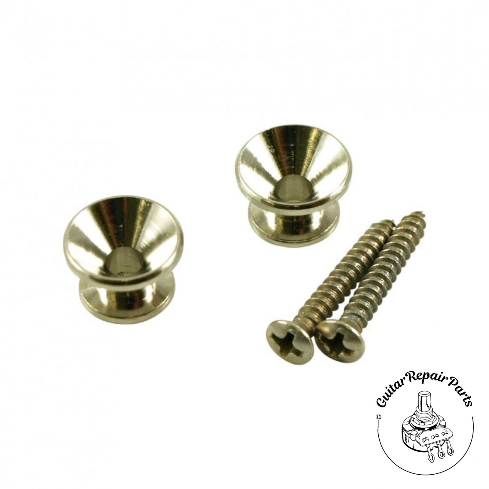 Guitar Strap Button Set Of 2 - Nickel