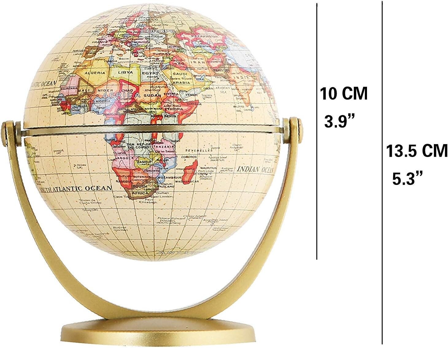 WORLD GLOBE EARTH Map Rotating Geography Ocean Classroom Learning Desktop