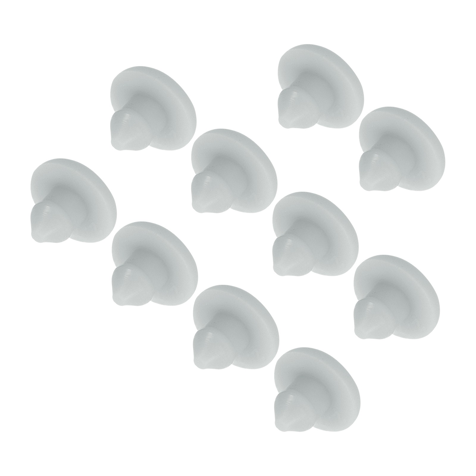 10pcs Silicone Snap in Locking Hole Plugs,2.5mm Narrow Groove 1.5mm Grey