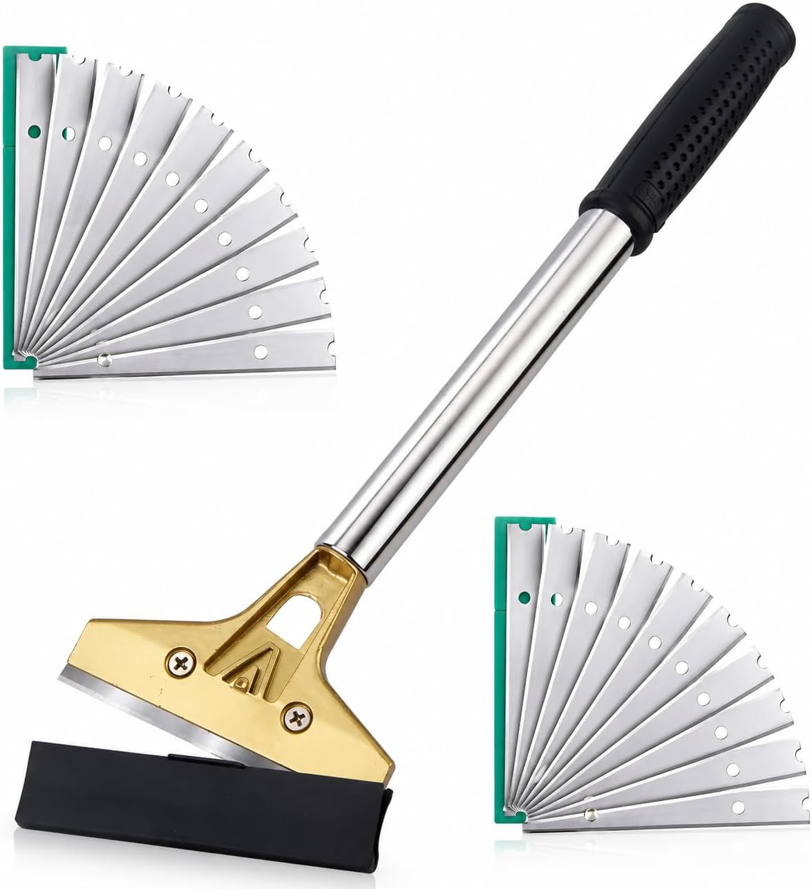 4 Inch Razor Blade Scraper with 20Pcs Extra Metal Blades Multi-Purpose Heavy