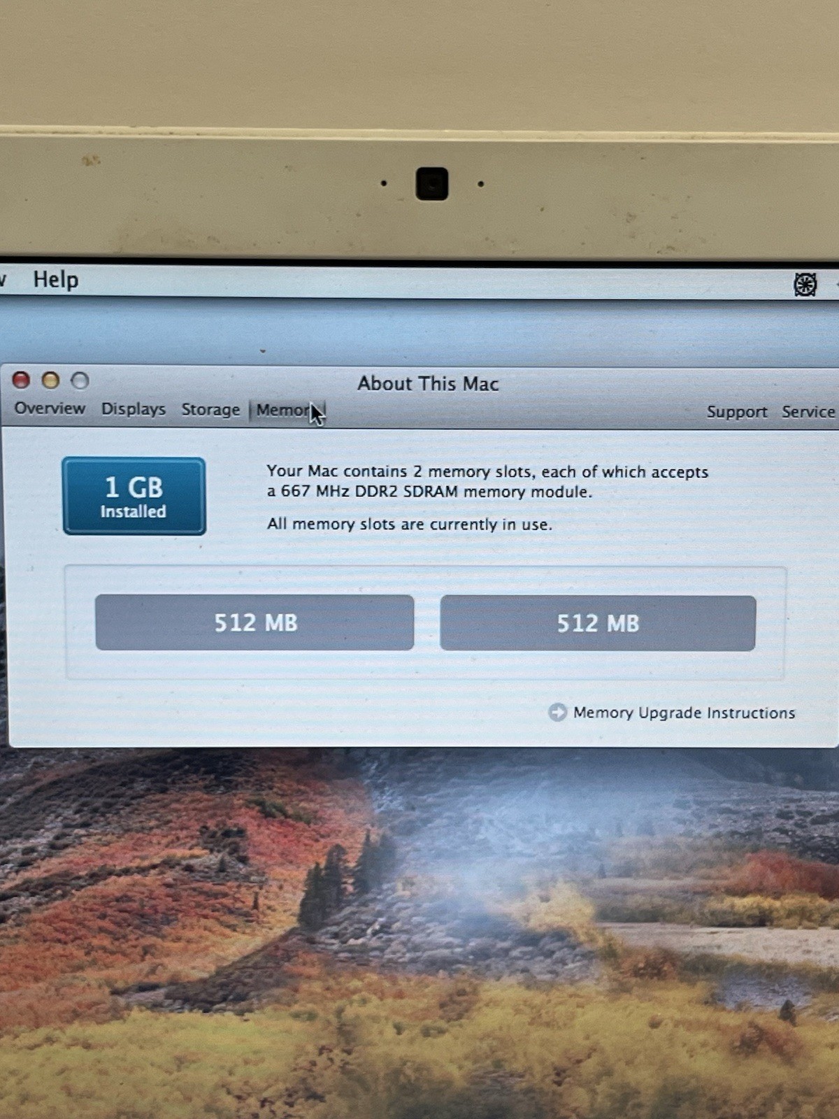 Apple MacBook A1181 Intel Core 2 Duo 2.1GHz 120GB Space 1GB RAM 13.3”