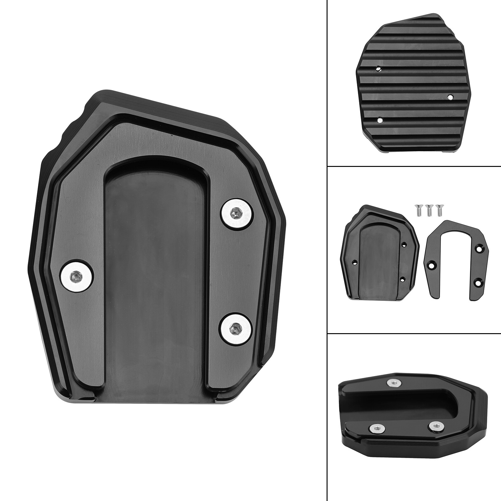 Kickstand Enlarge Plate Pad fit for Kawasaki Vulcan S 650 VN650 2015-2021 H0 BLK